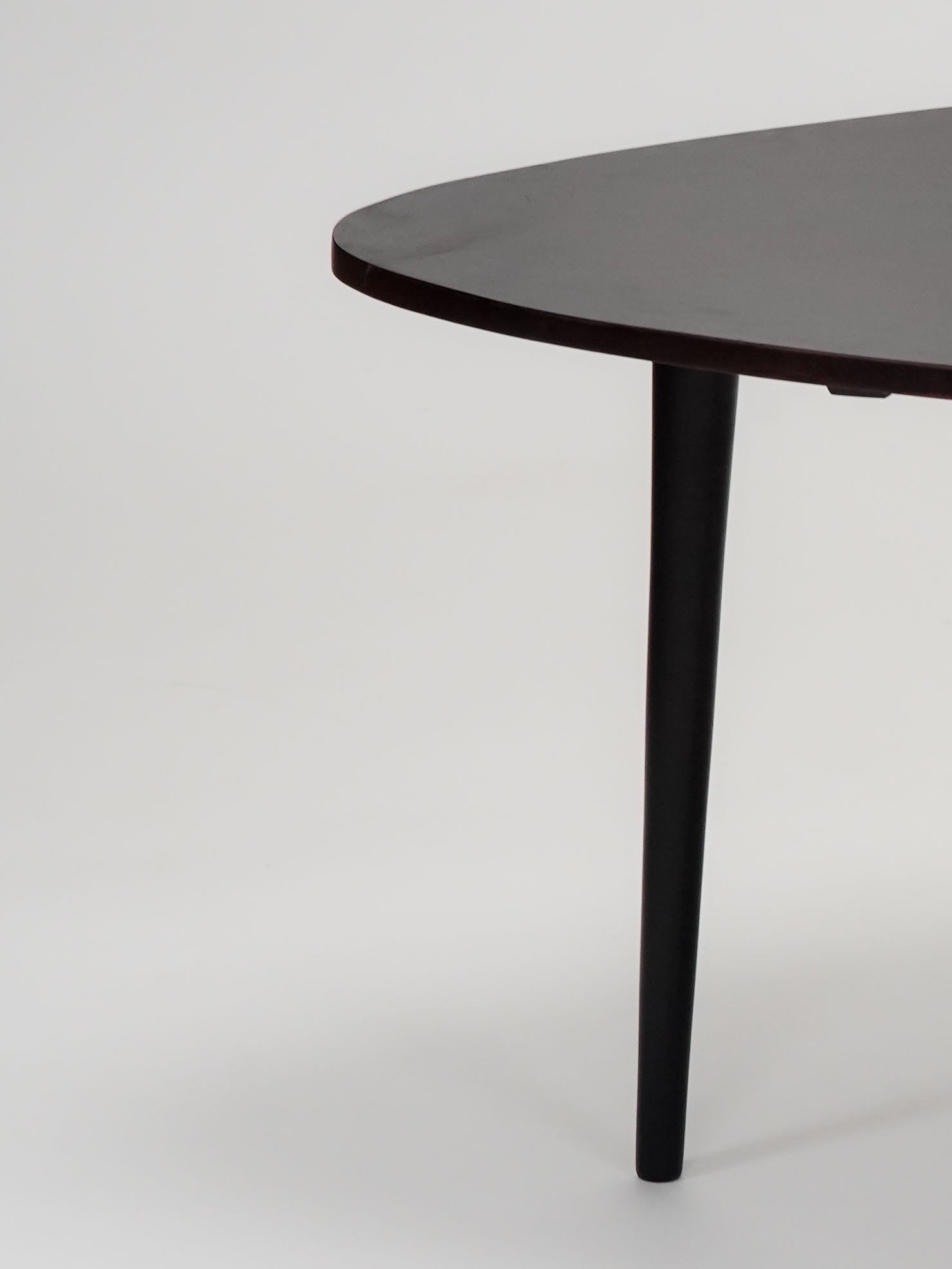 Oval Solid Wood Coffee Table - Mahogany