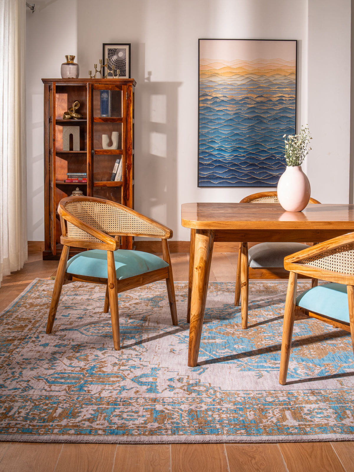Desert Sky Hand Knotted Wool Oriental Area Rug