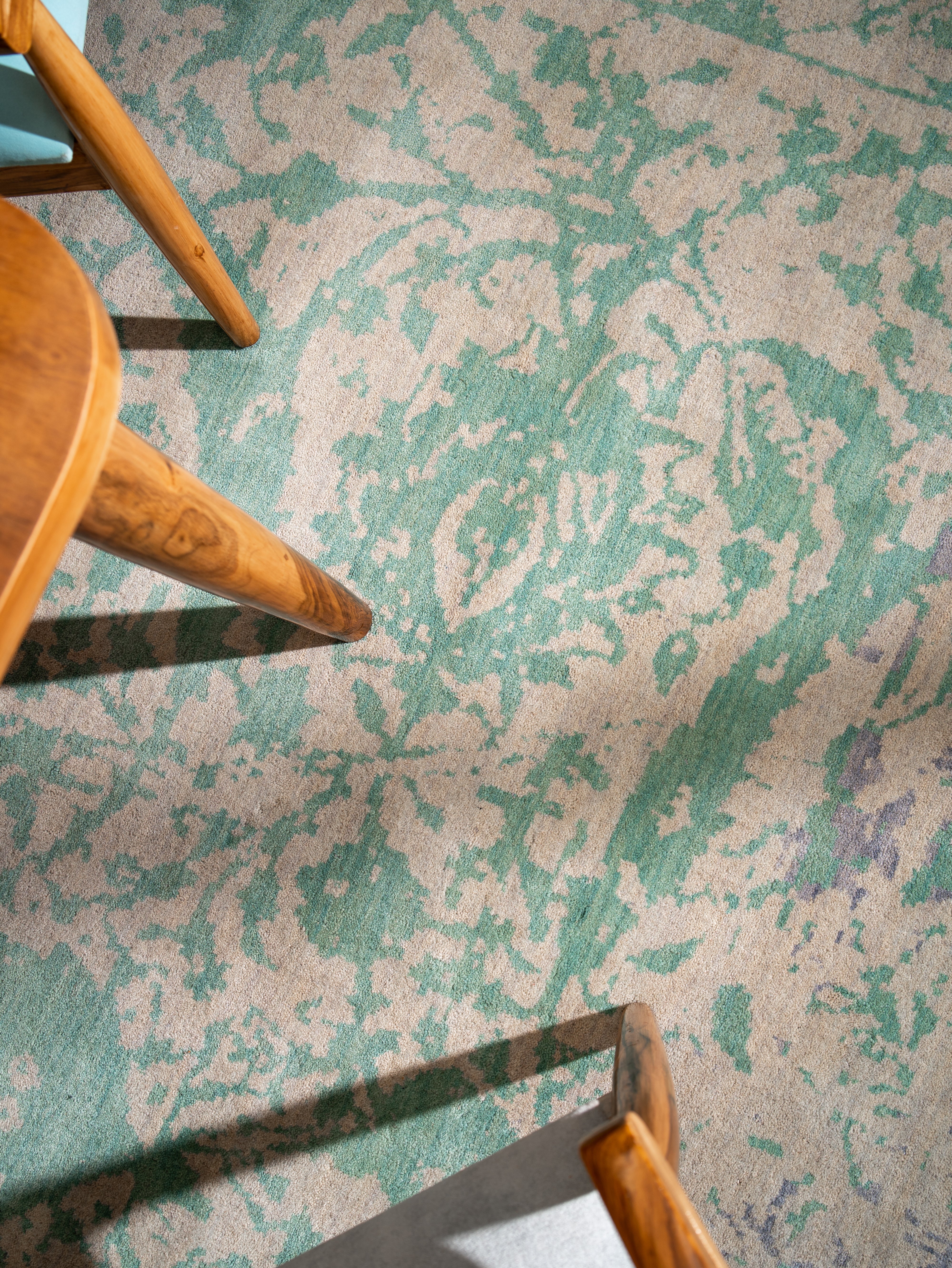Jaipur Mint Hand Knotted Oriental Area Rug