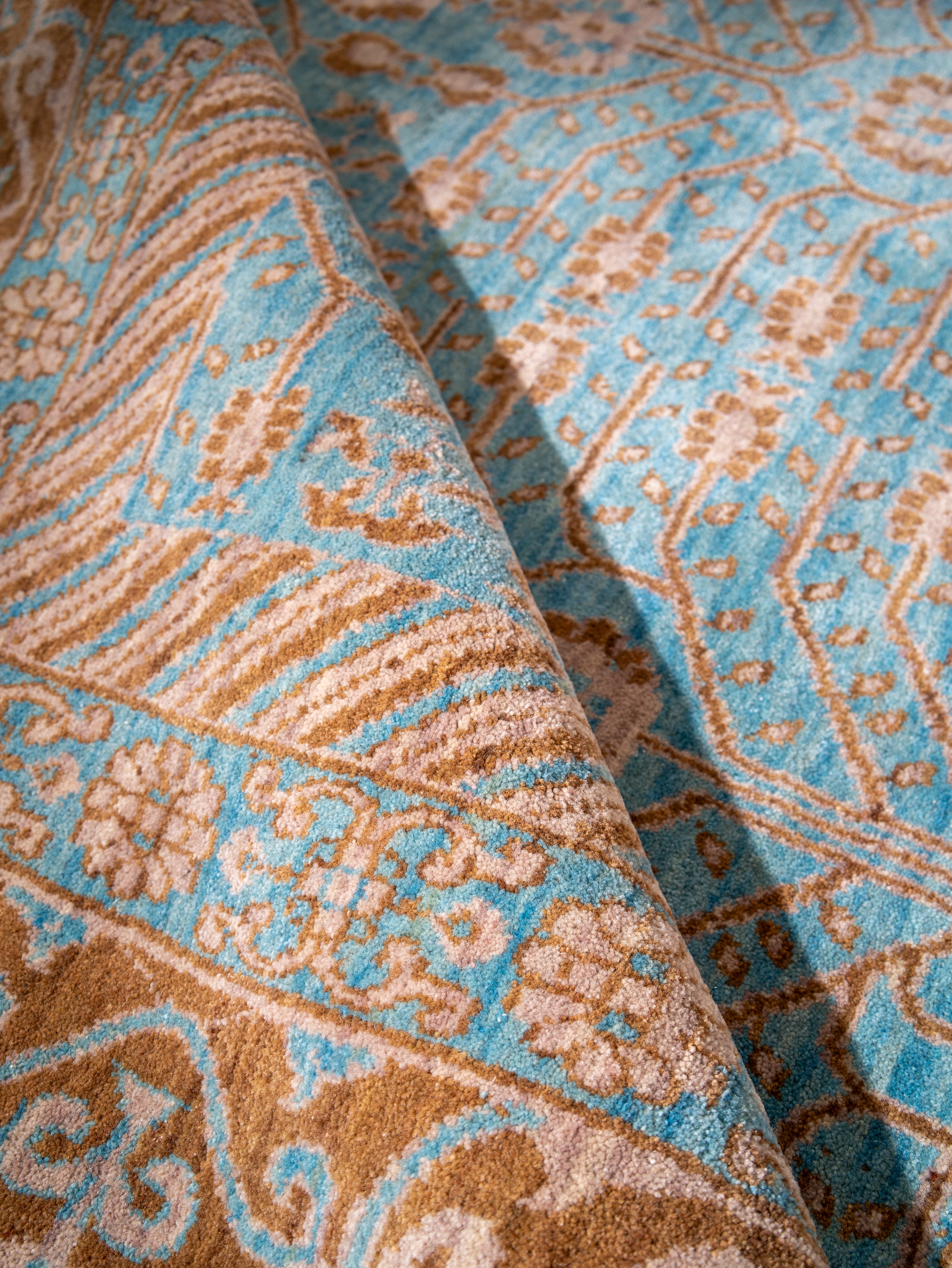 Blue Mirage Hand Knotted Oriental Wool Area Rug