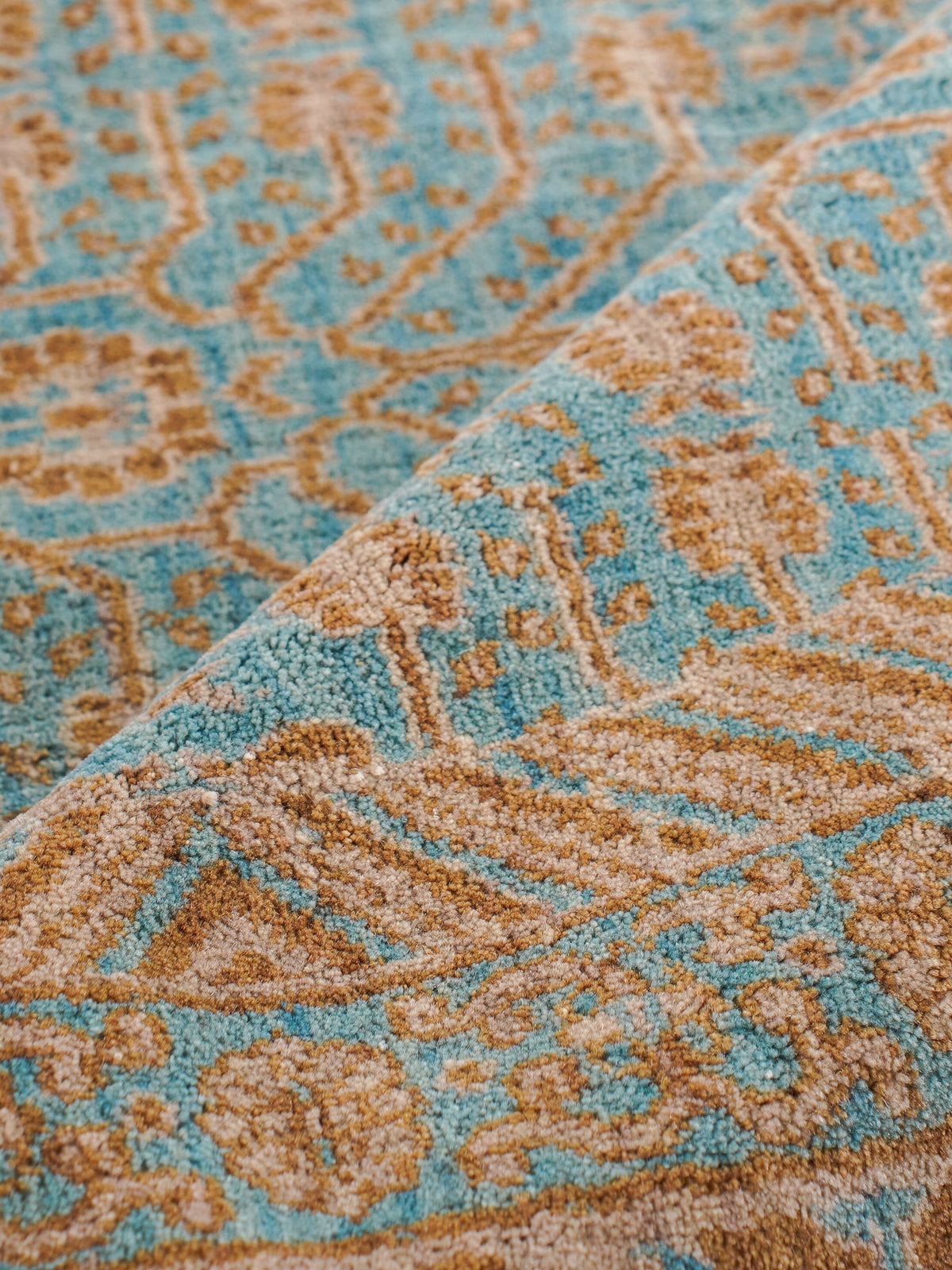 Blue Mirage Hand Knotted Oriental Wool Area Rug