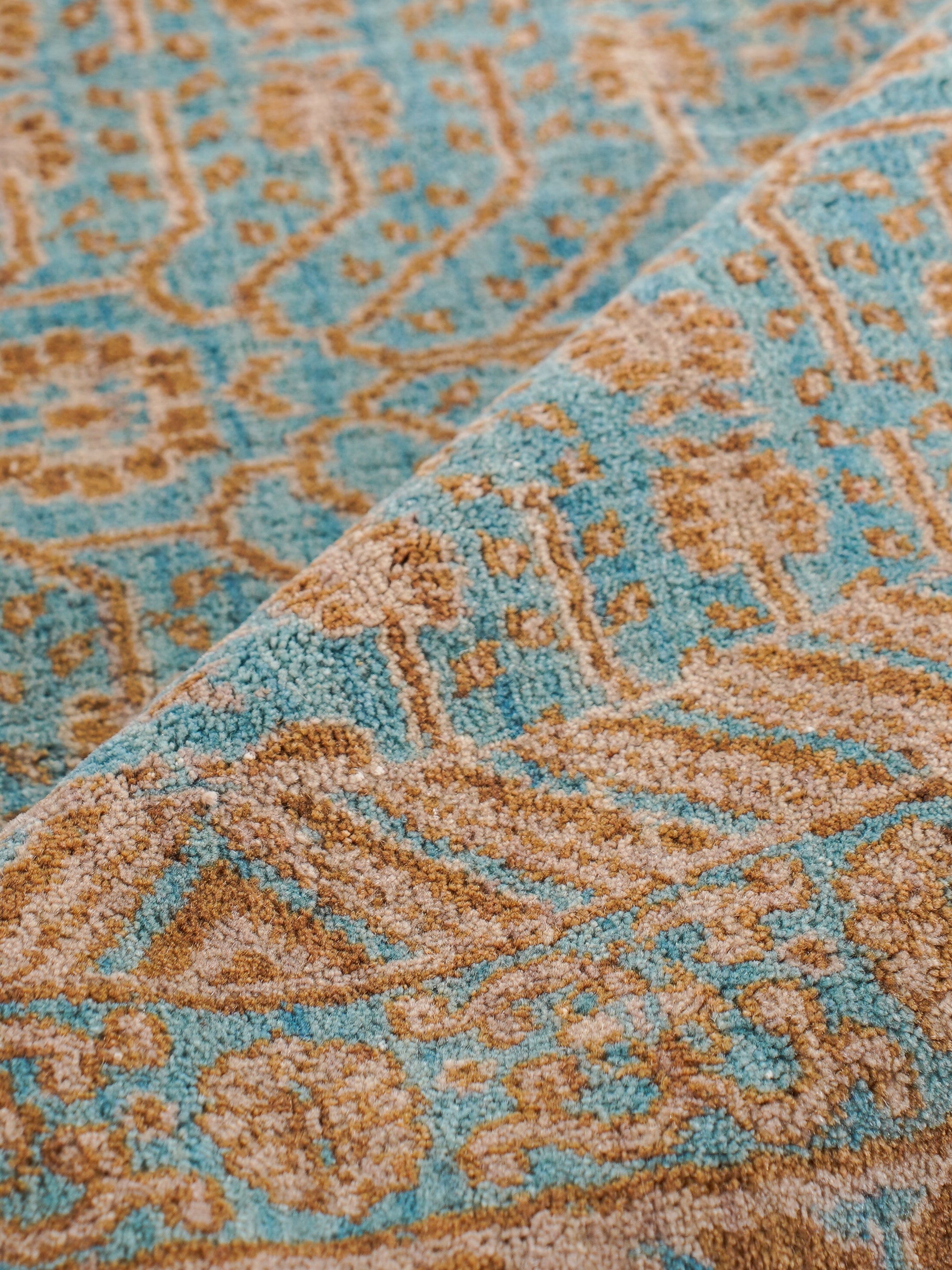 Blue Mirage Hand Knotted Oriental Wool Area Rug