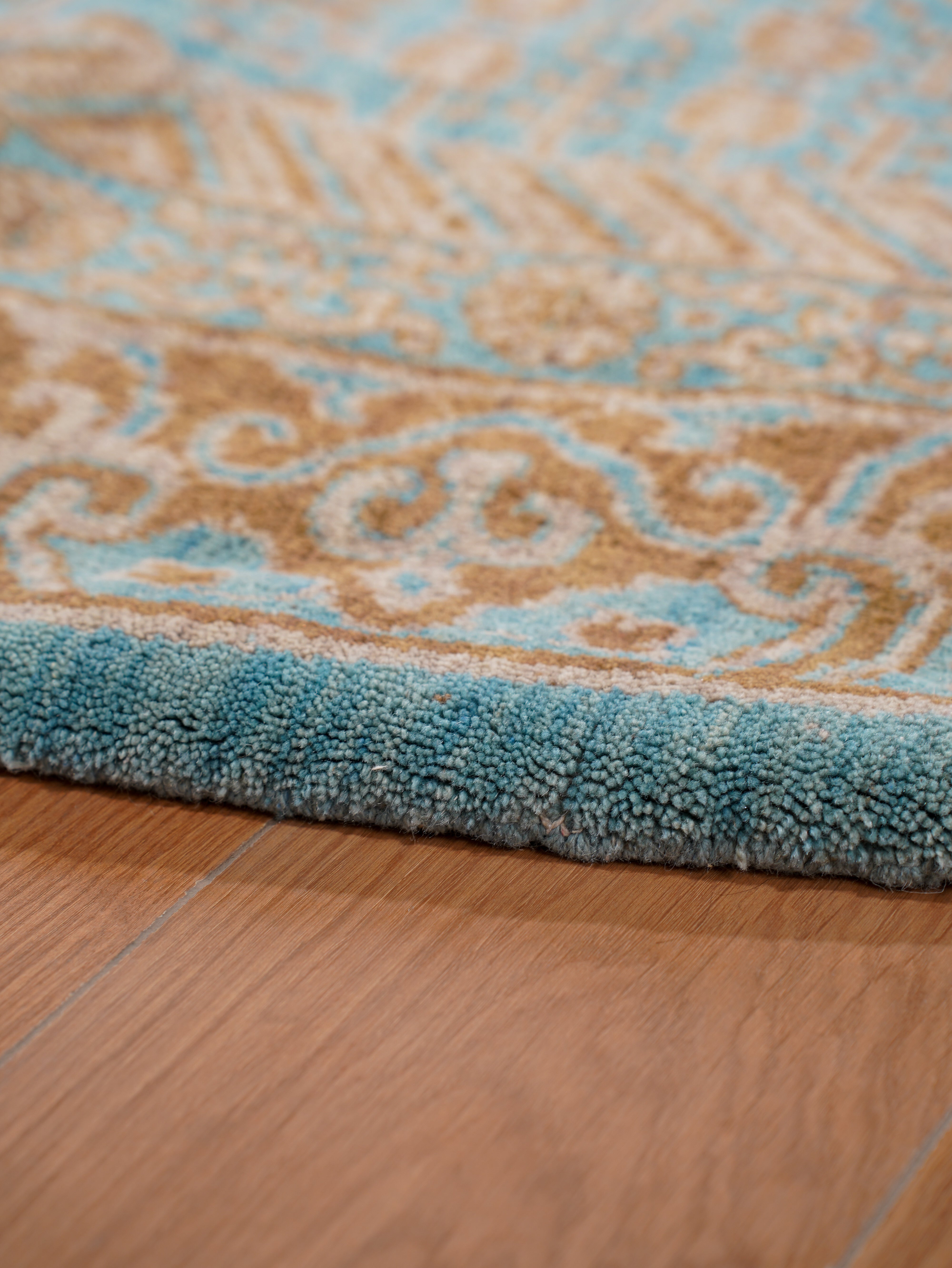 Blue Mirage Hand Knotted Oriental Wool Area Rug