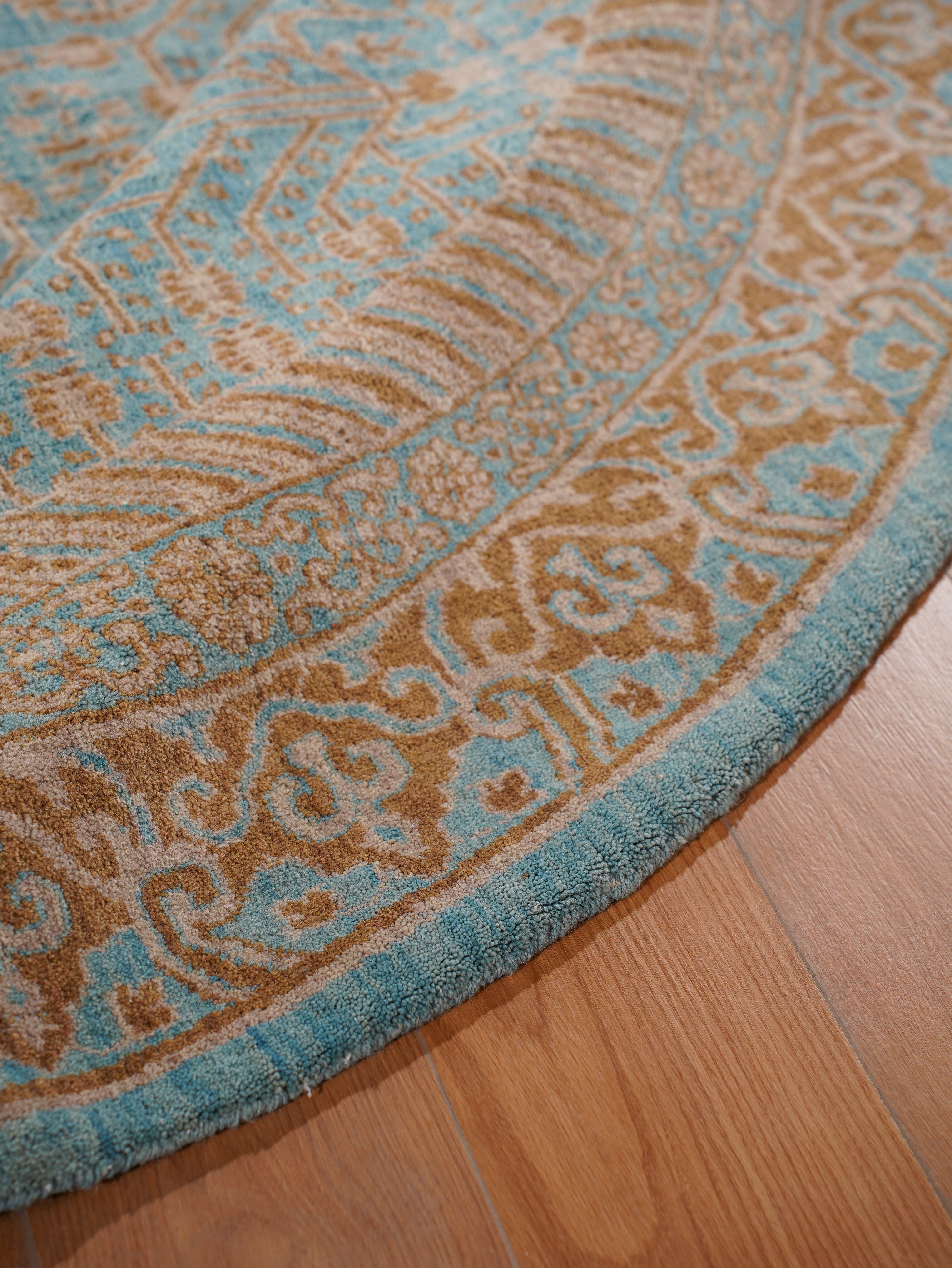 Blue Mirage Hand Knotted Oriental Wool Area Rug
