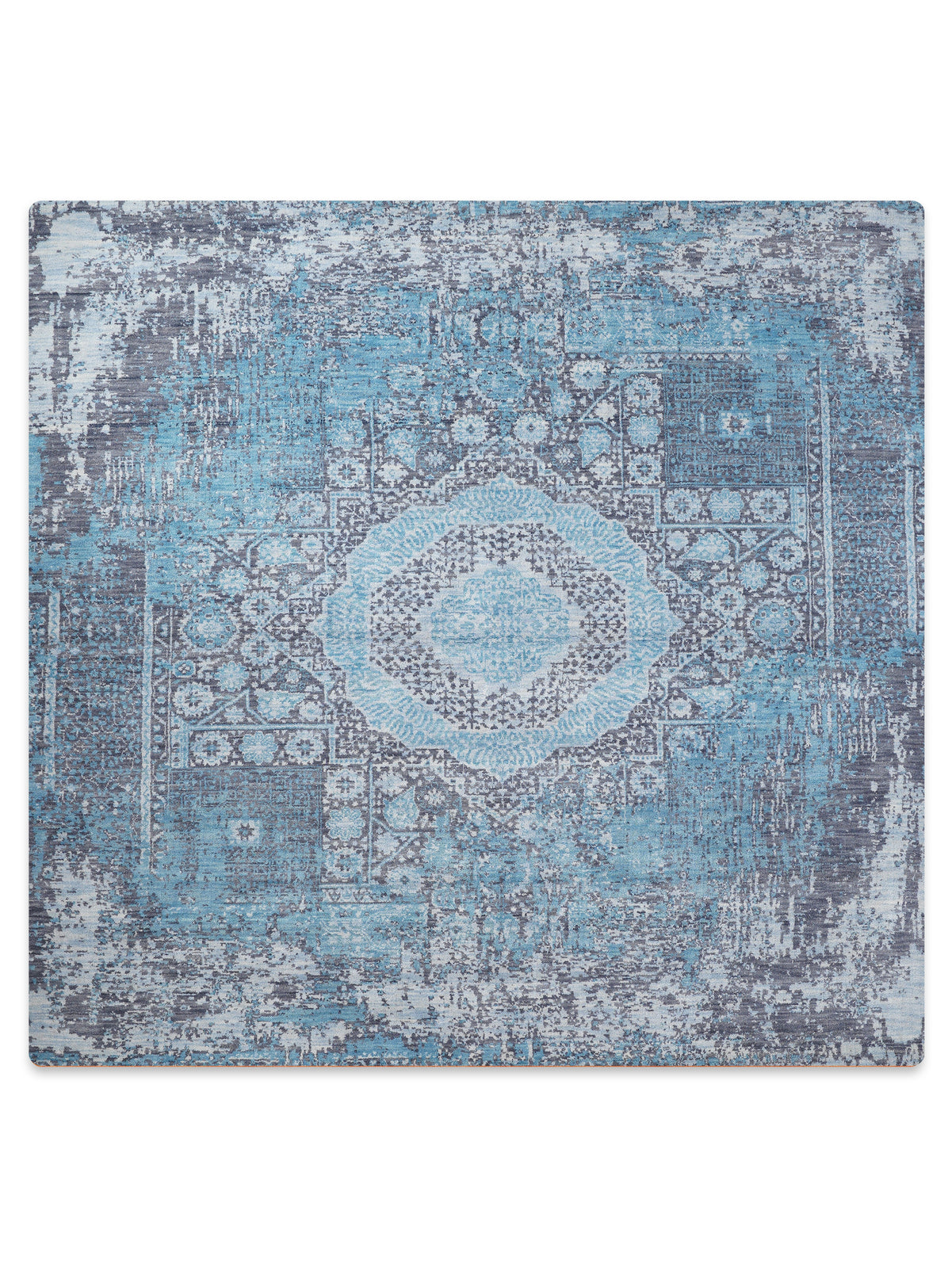 Blue Reverie Hand Knotted Wool Oriental Area Rug