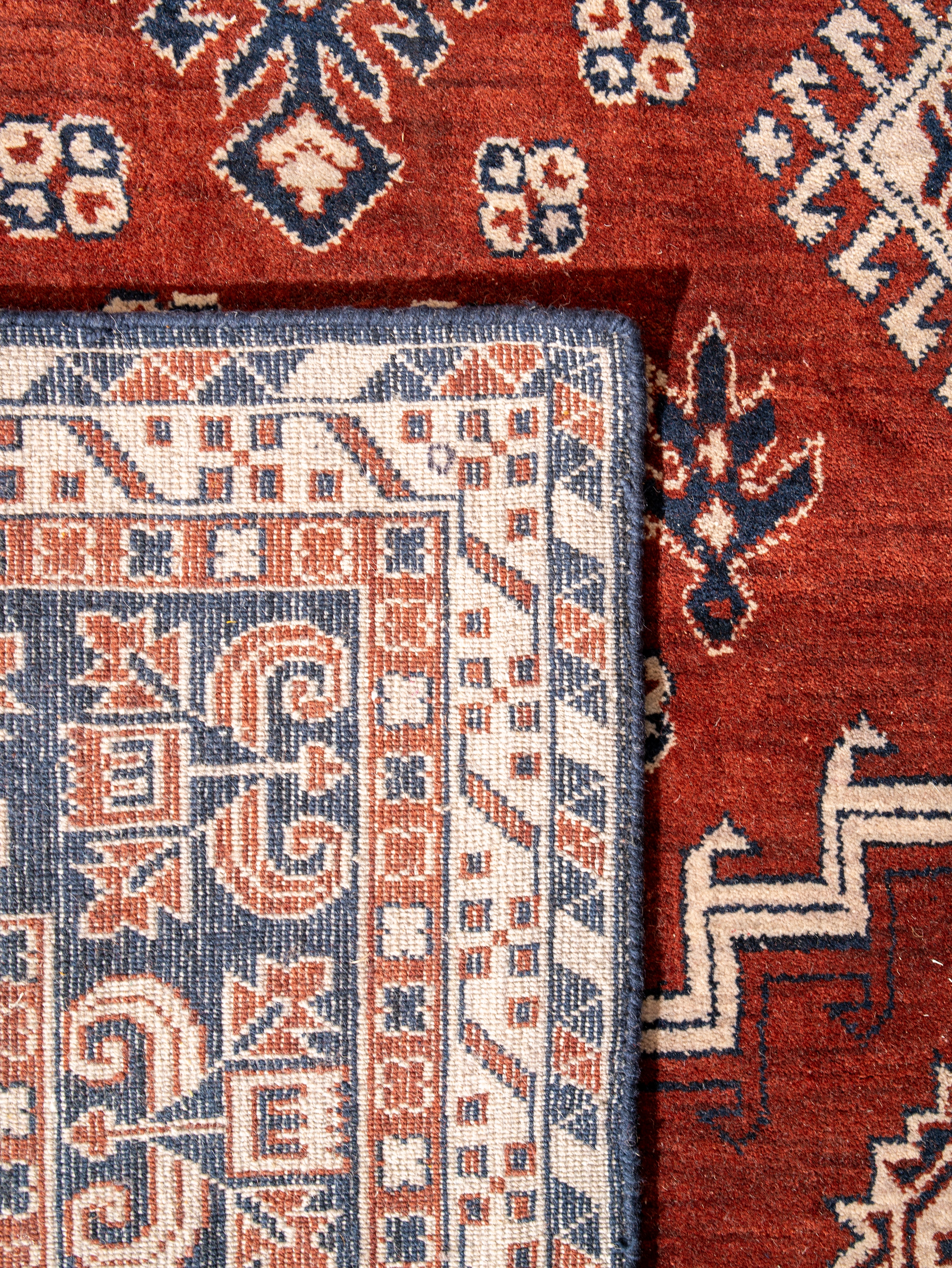 Kazak Ember Hand Knotted Wool Area Rug