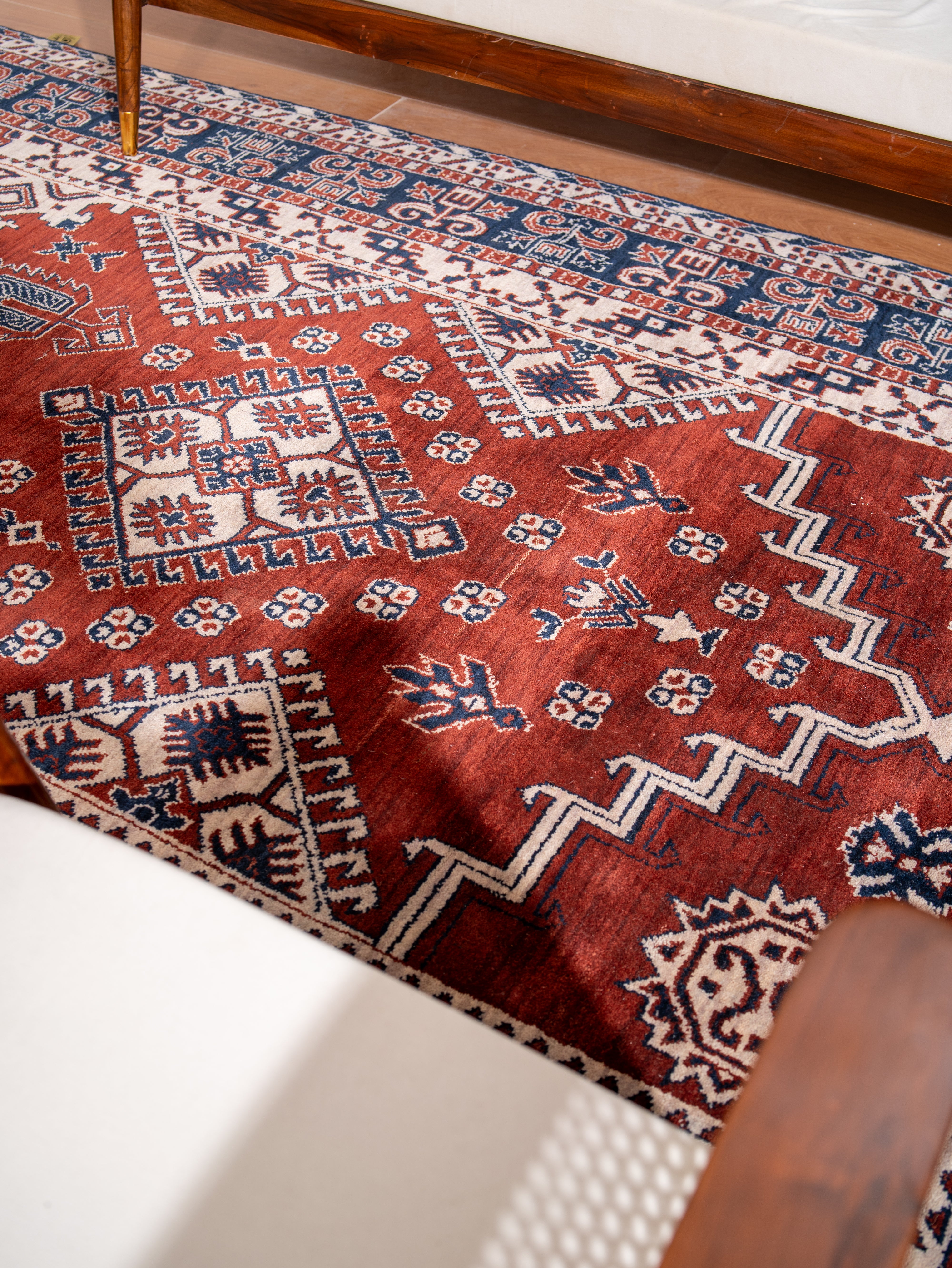 Kazak Ember Hand Knotted Wool Area Rug