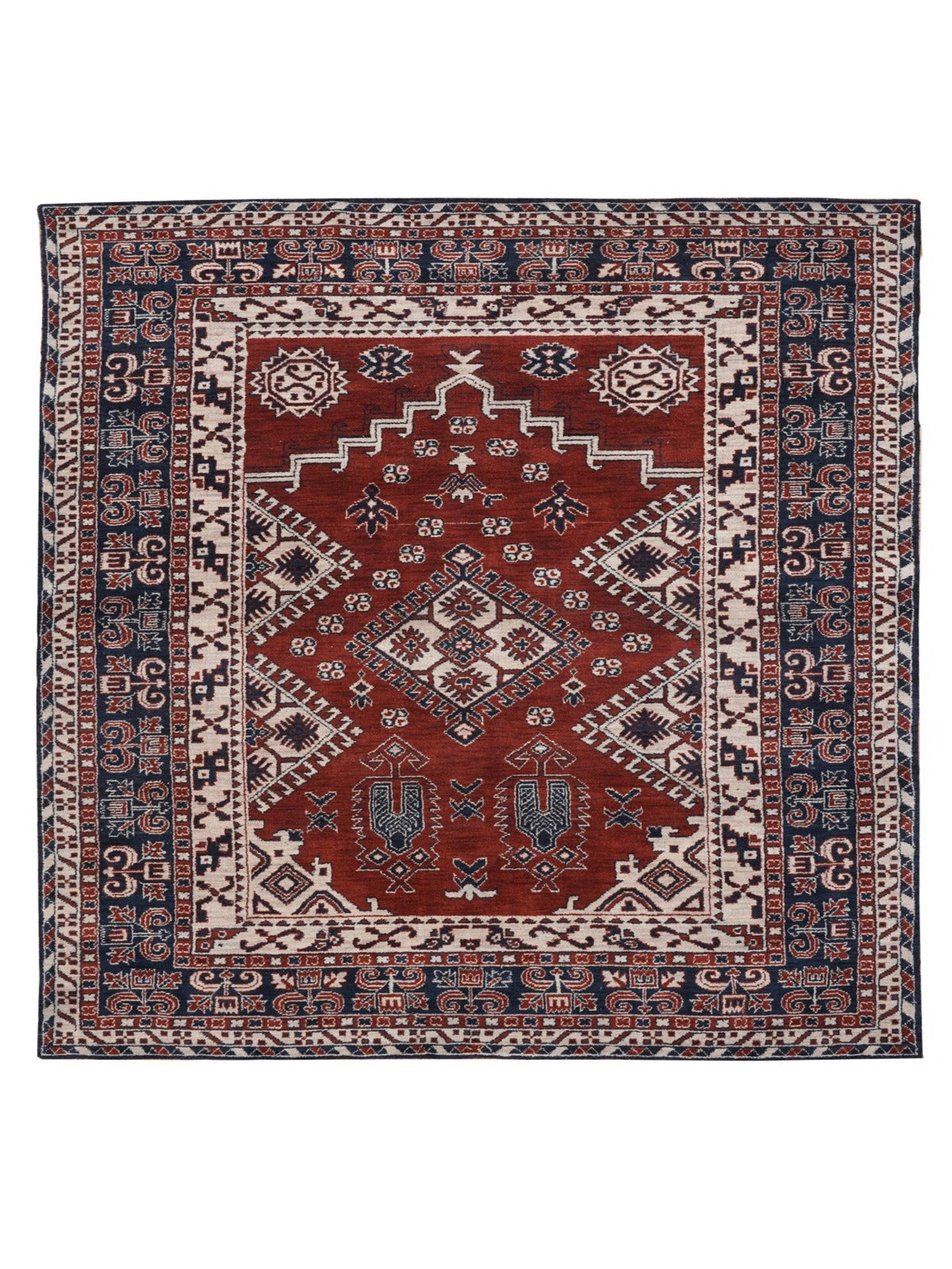 Kazak Ember Hand Knotted Wool Area Rug