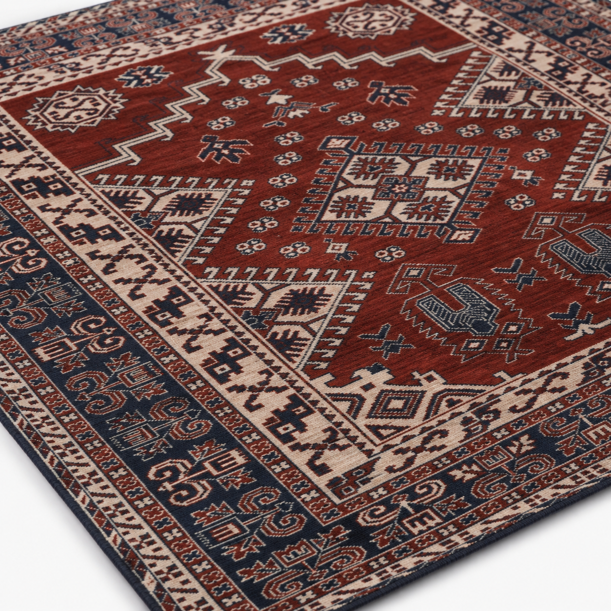 Kazak Ember Hand Knotted Wool Area Rug