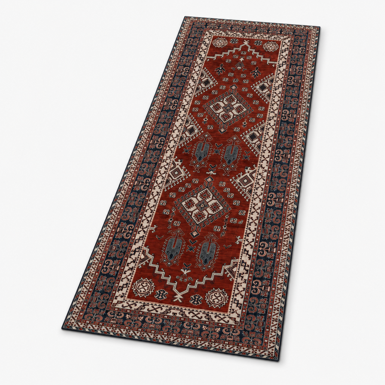 Kazak Ember Hand Knotted Wool Area Rug