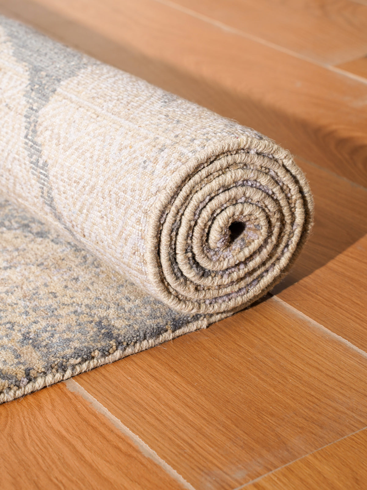Ash & Sand Hand Knotted Abstract Grey Area Rug