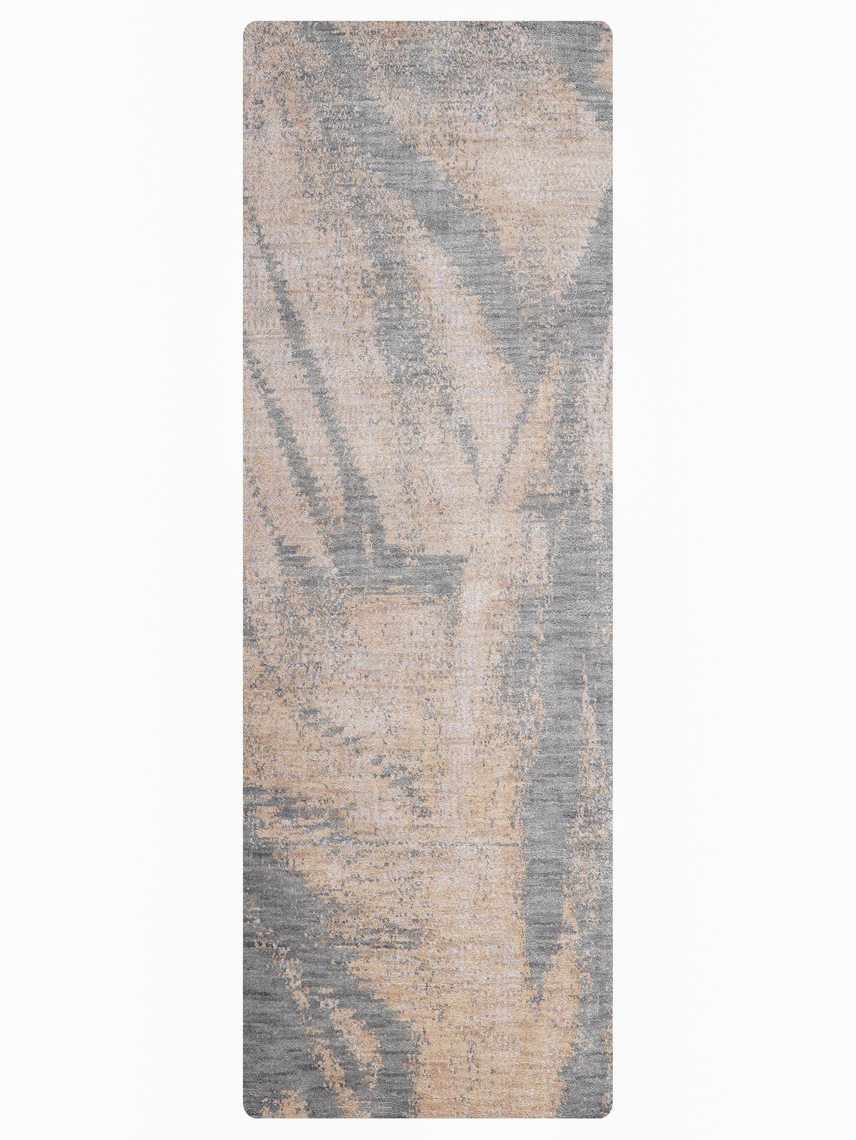 Ash & Sand Hand Knotted Abstract Grey Area Rug
