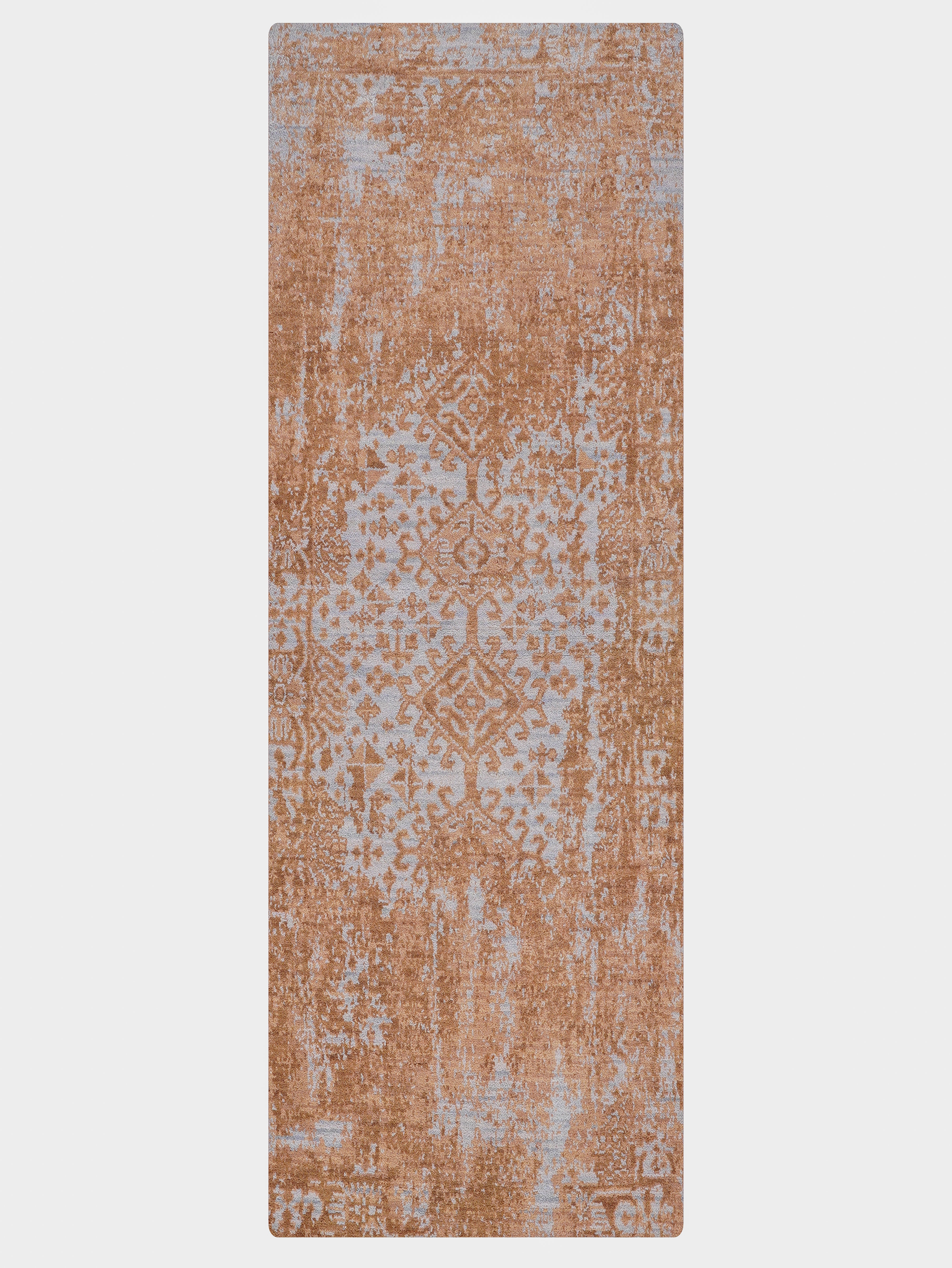 Antique-Inspired Distressed Hand Knotted Wool Rug