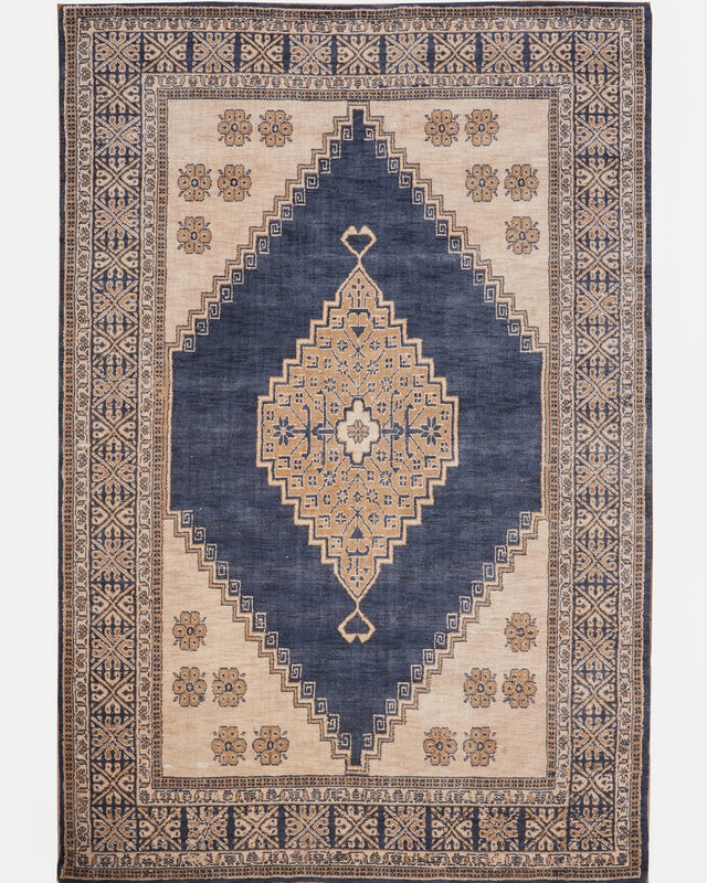 Indigo Wayfarer Hand Knotted Wool Area Rug
