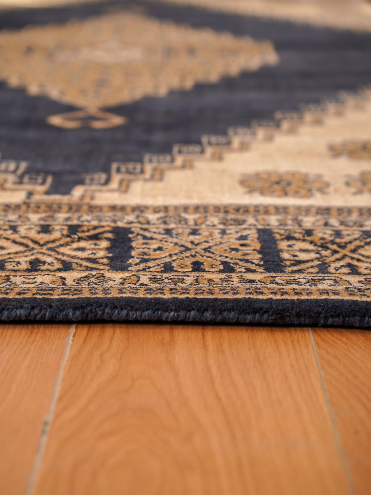 Indigo Wayfarer Hand Knotted Wool Area Rug
