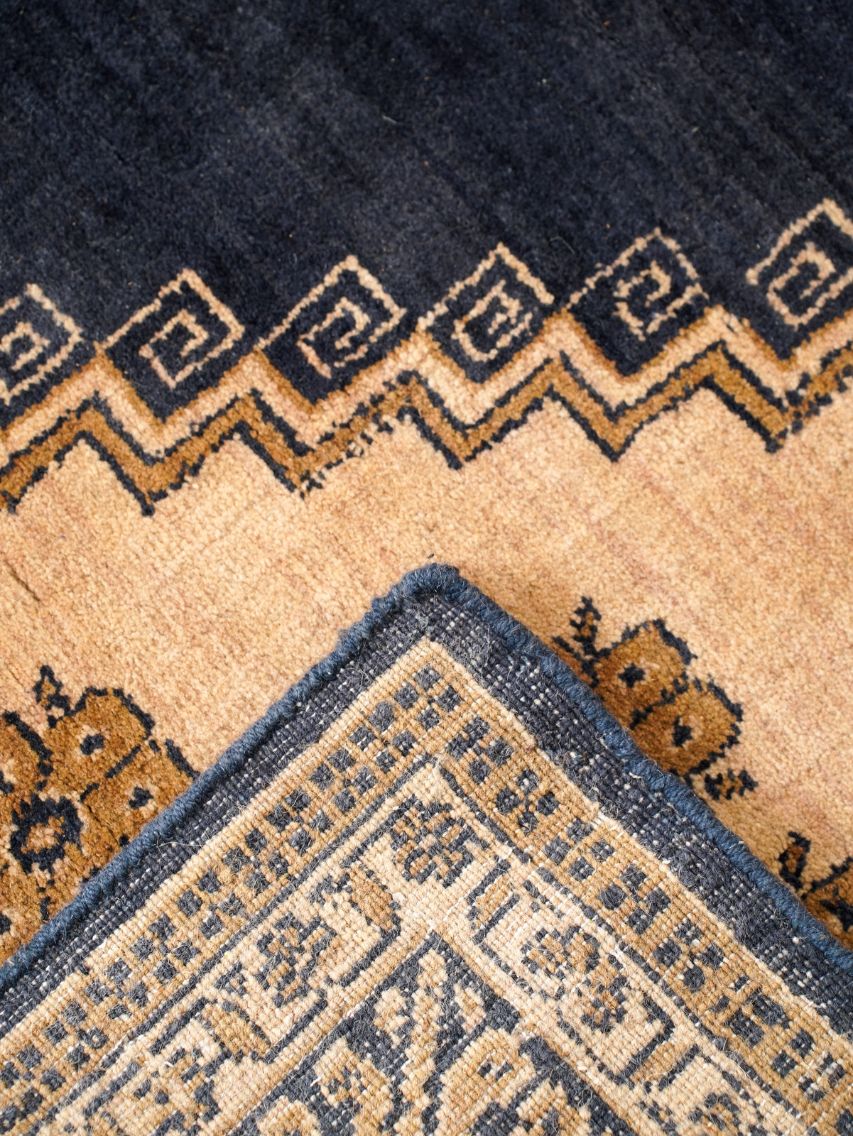 Indigo Wayfarer Hand Knotted Wool Area Rug