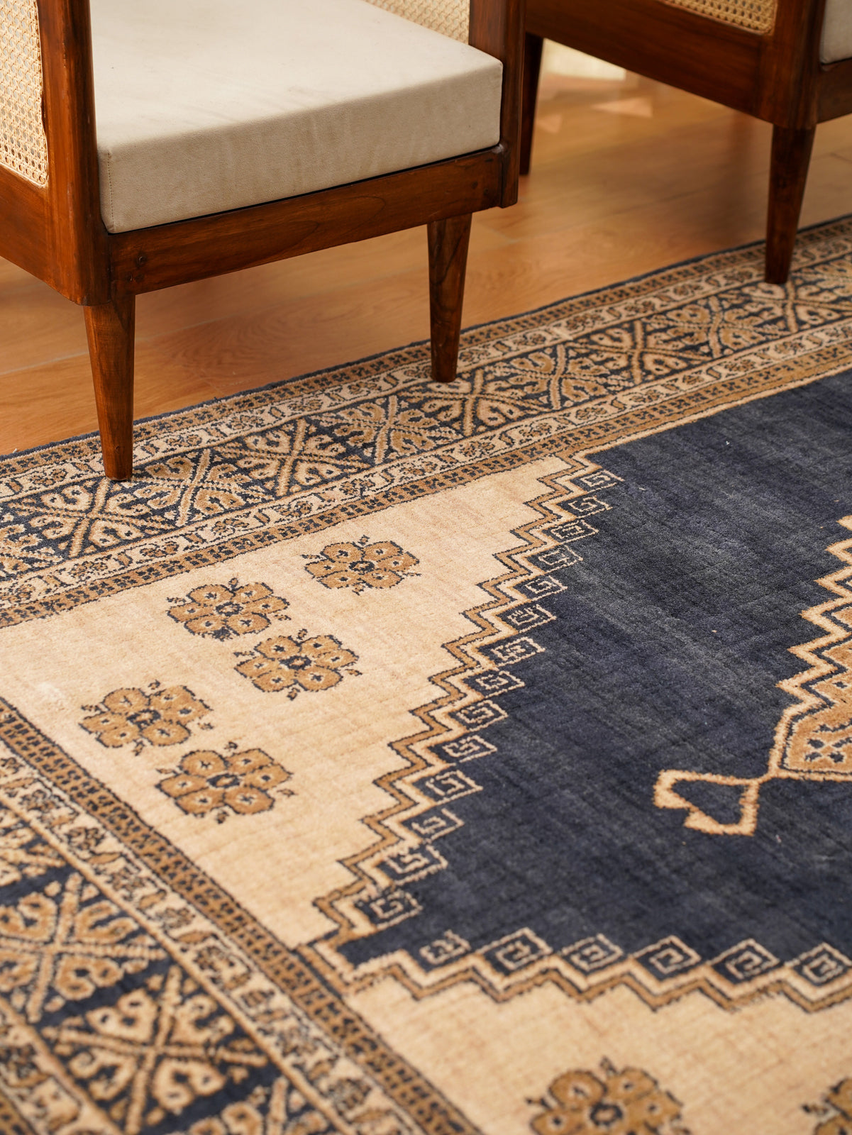 Indigo Wayfarer Hand Knotted Wool Area Rug