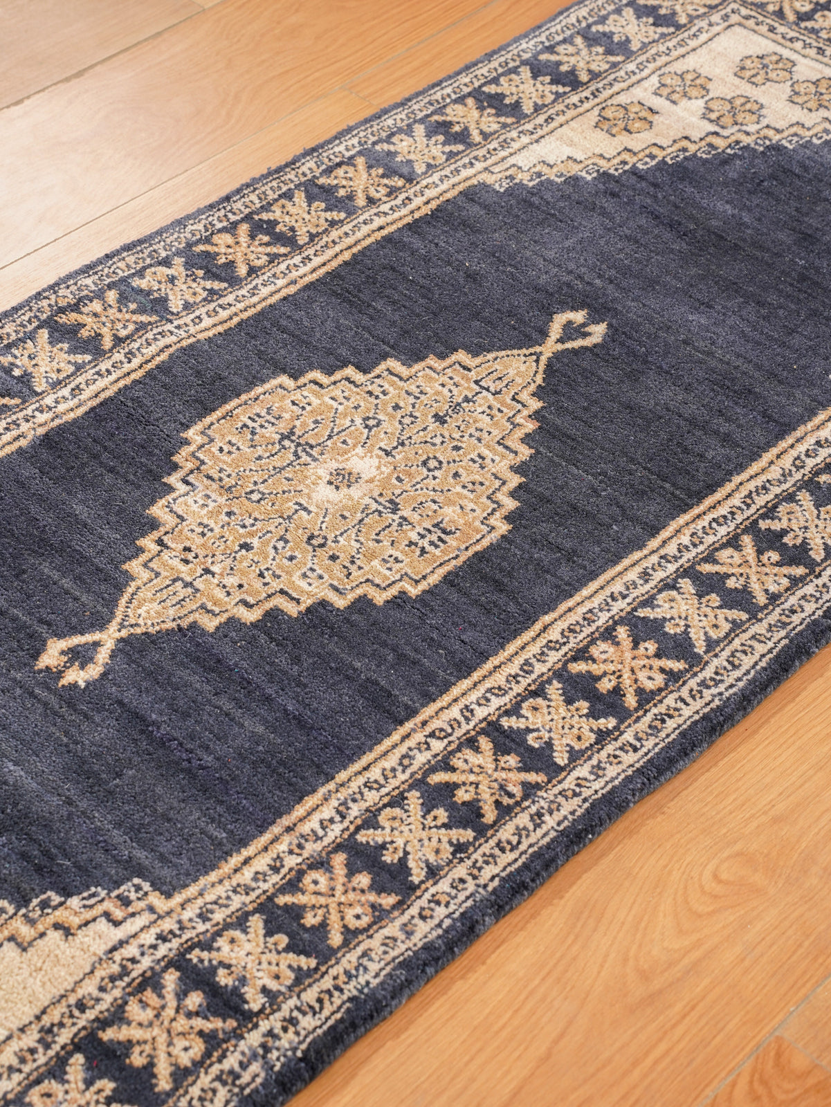 Indigo Wayfarer Hand Knotted Wool Area Rug