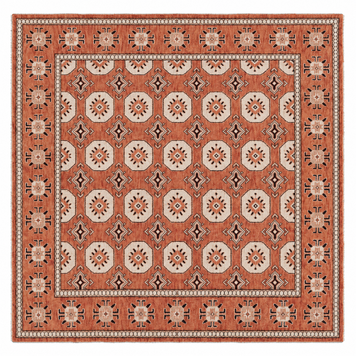 Hand-Knotted Heritage Medallion Wool Rug