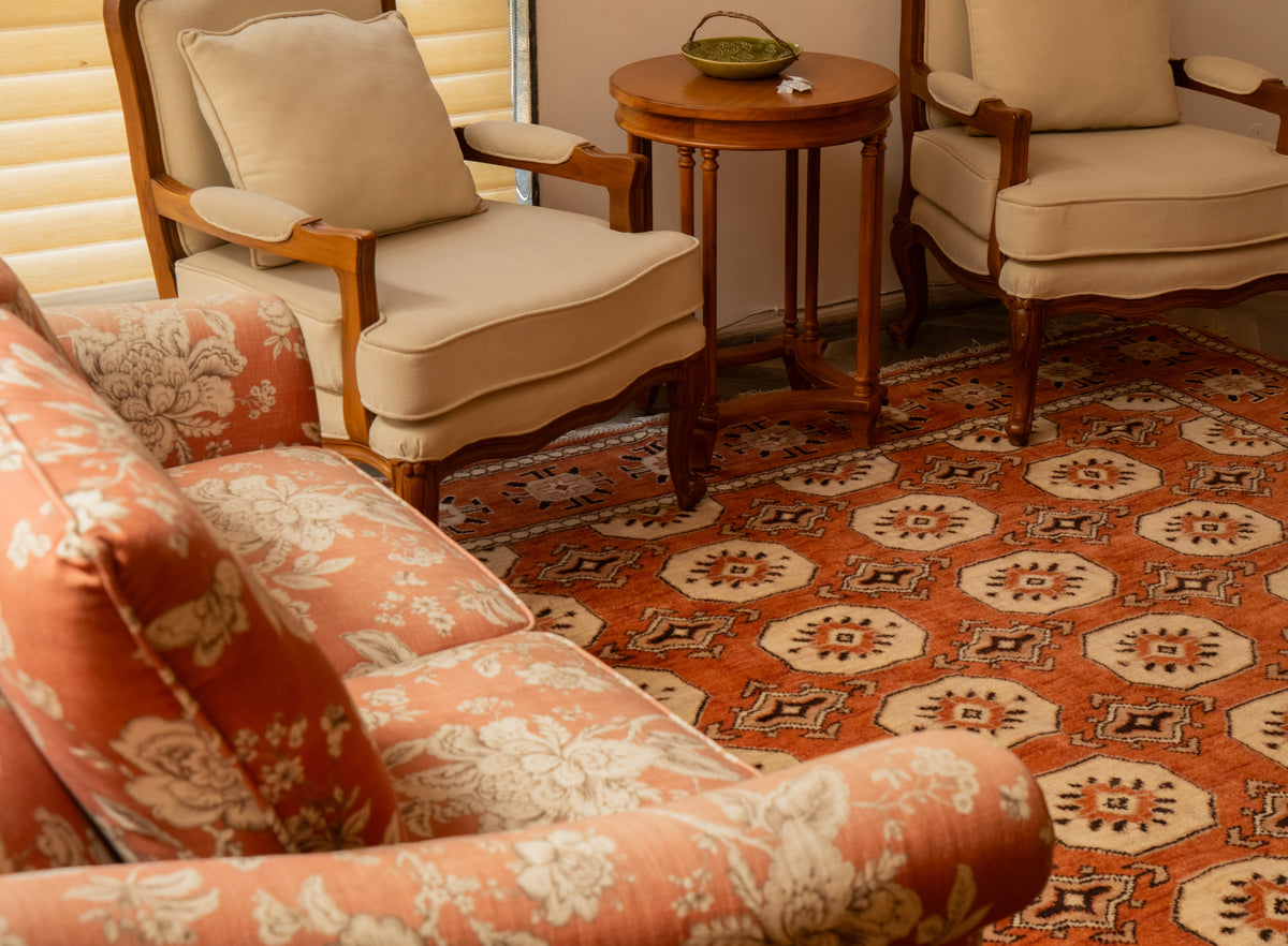 Hand-Knotted Heritage Medallion Wool Rug
