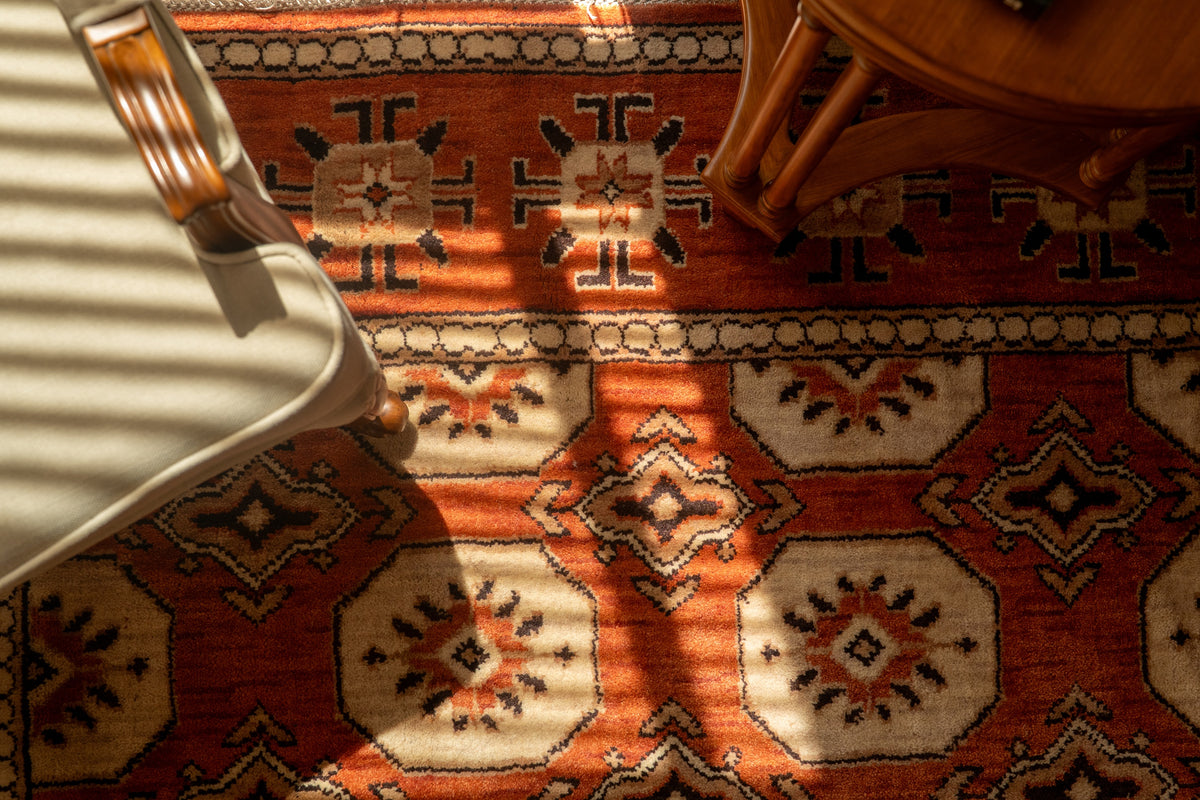 Hand-Knotted Heritage Medallion Wool Rug