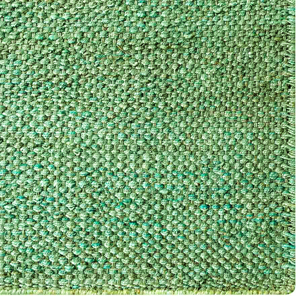 Green Hand Woven Jute Rug