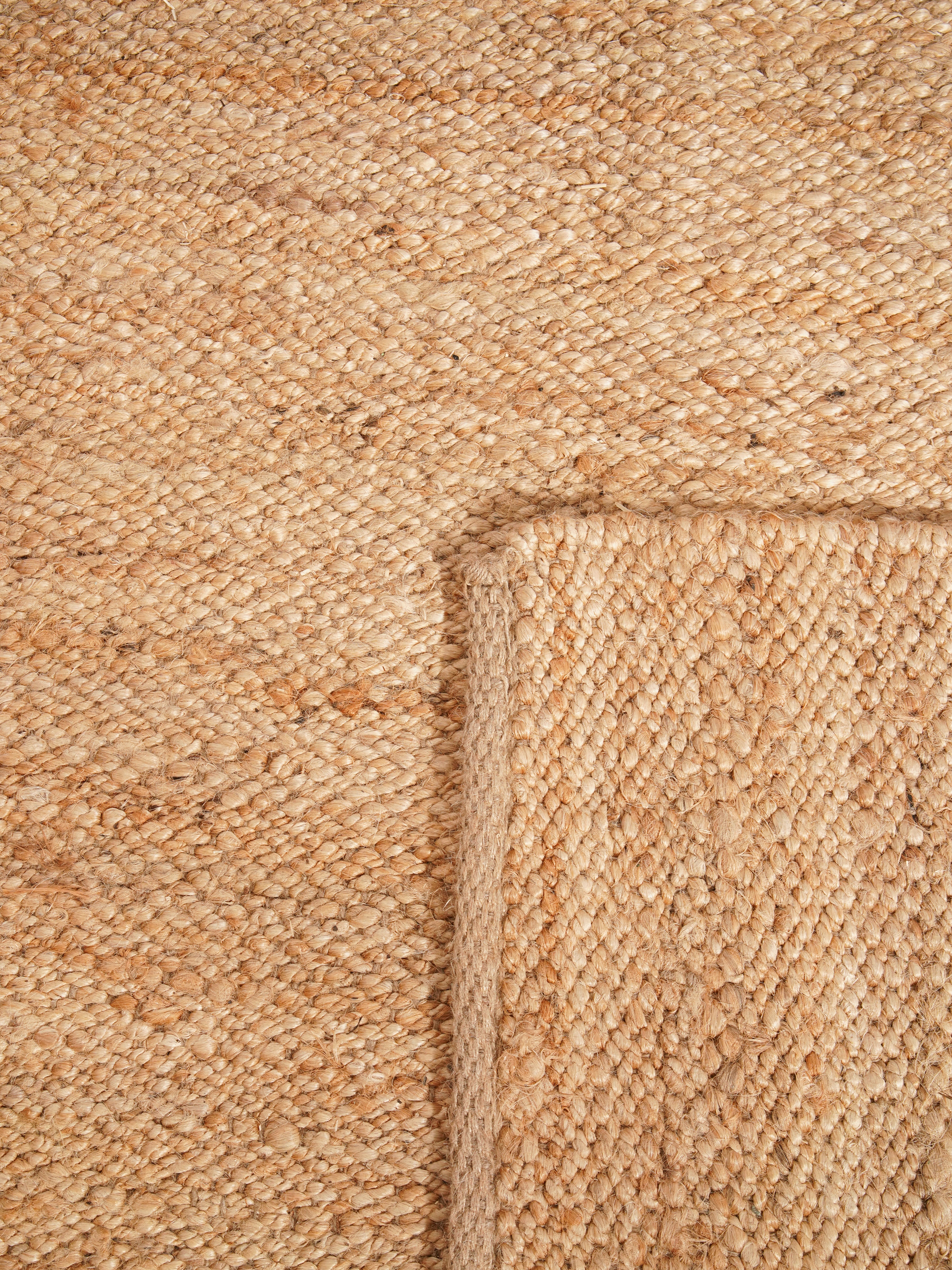 Light Brown Handwoven Jute Rug – Natural Flatweave Area Rug