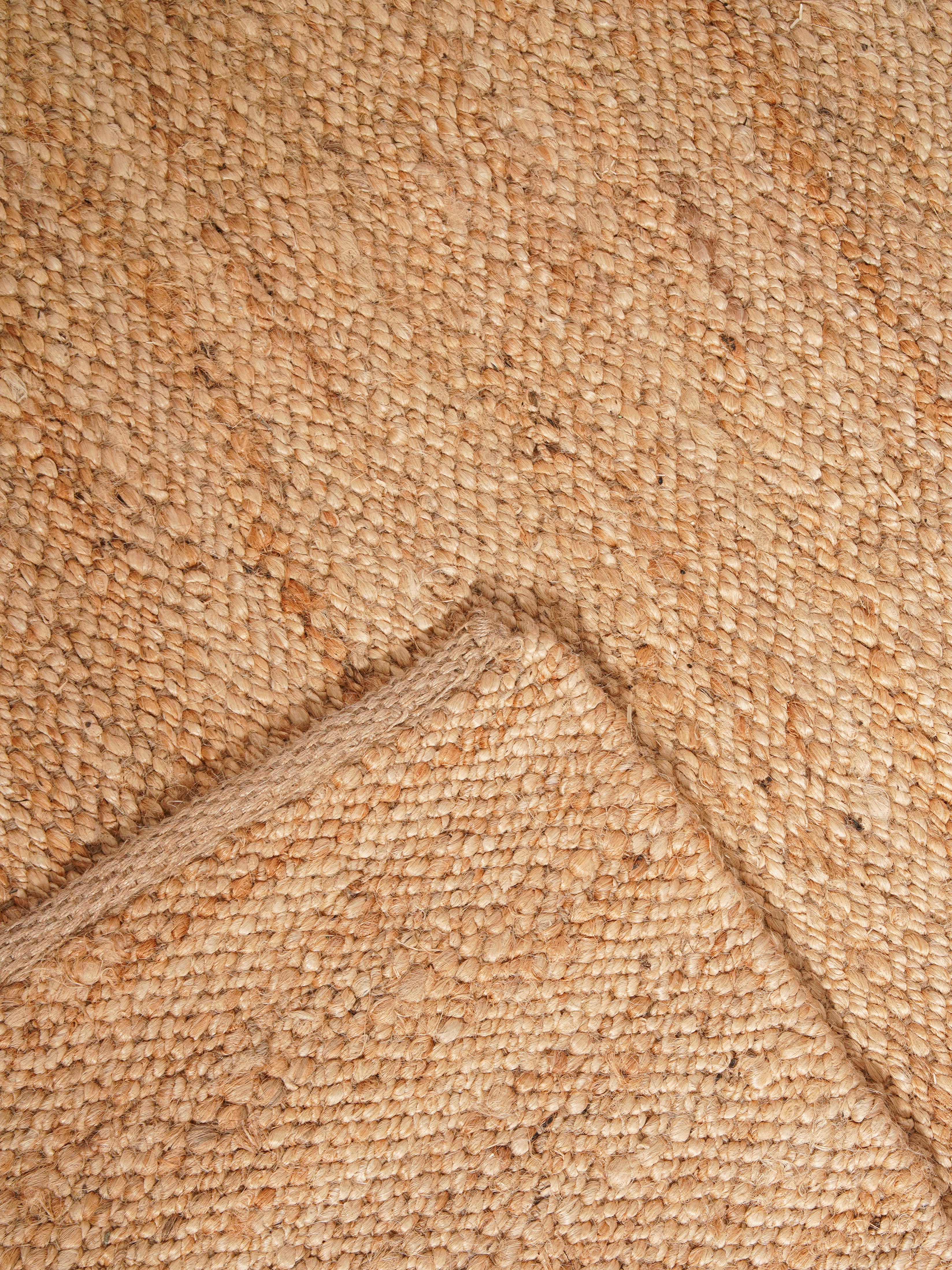 Light Brown Handwoven Jute Rug – Natural Flatweave Area Rug