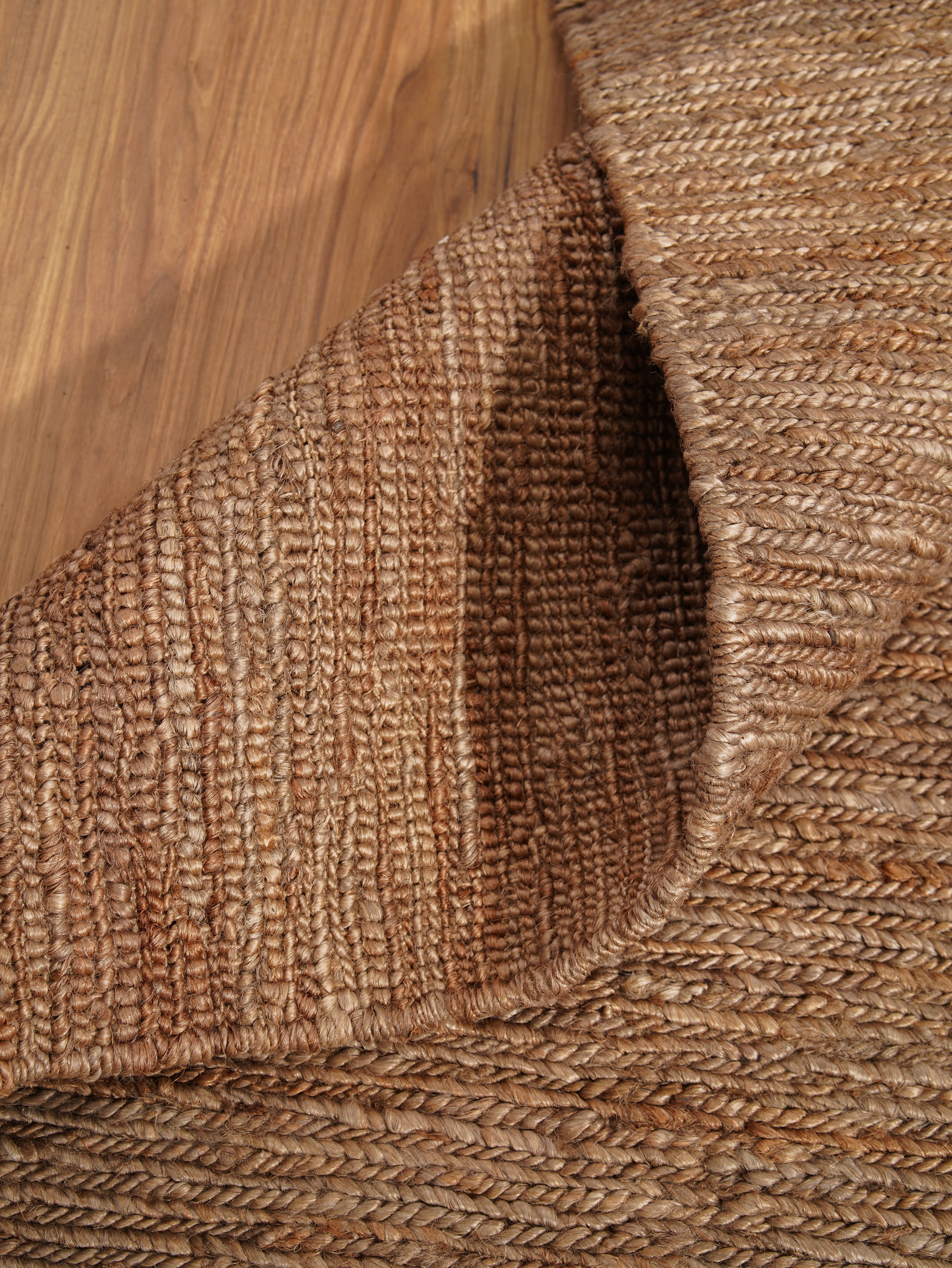 Light Brown Hand Knotted Sumak Jute Rug