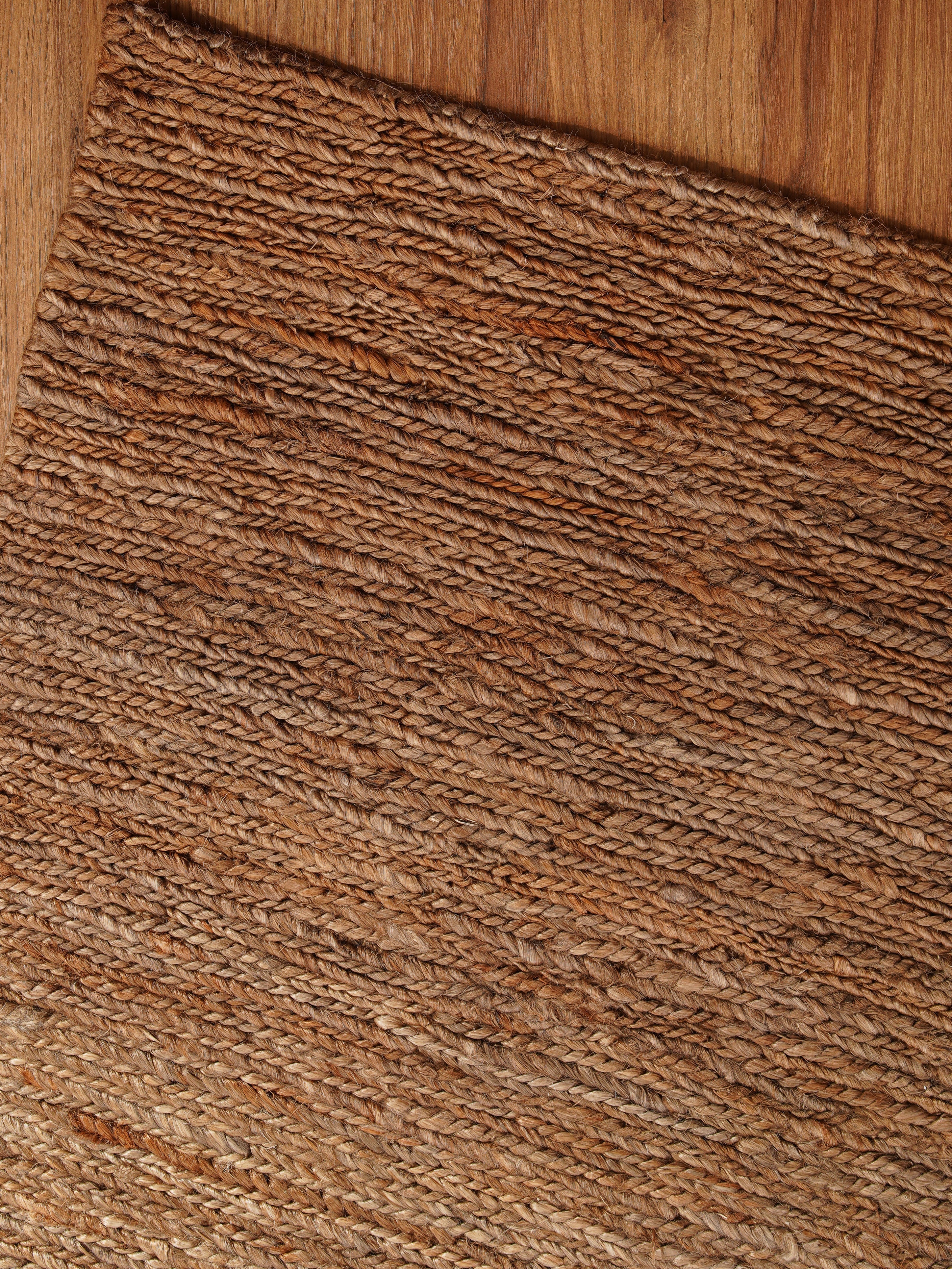 Light Brown Hand Knotted Sumak Jute Rug