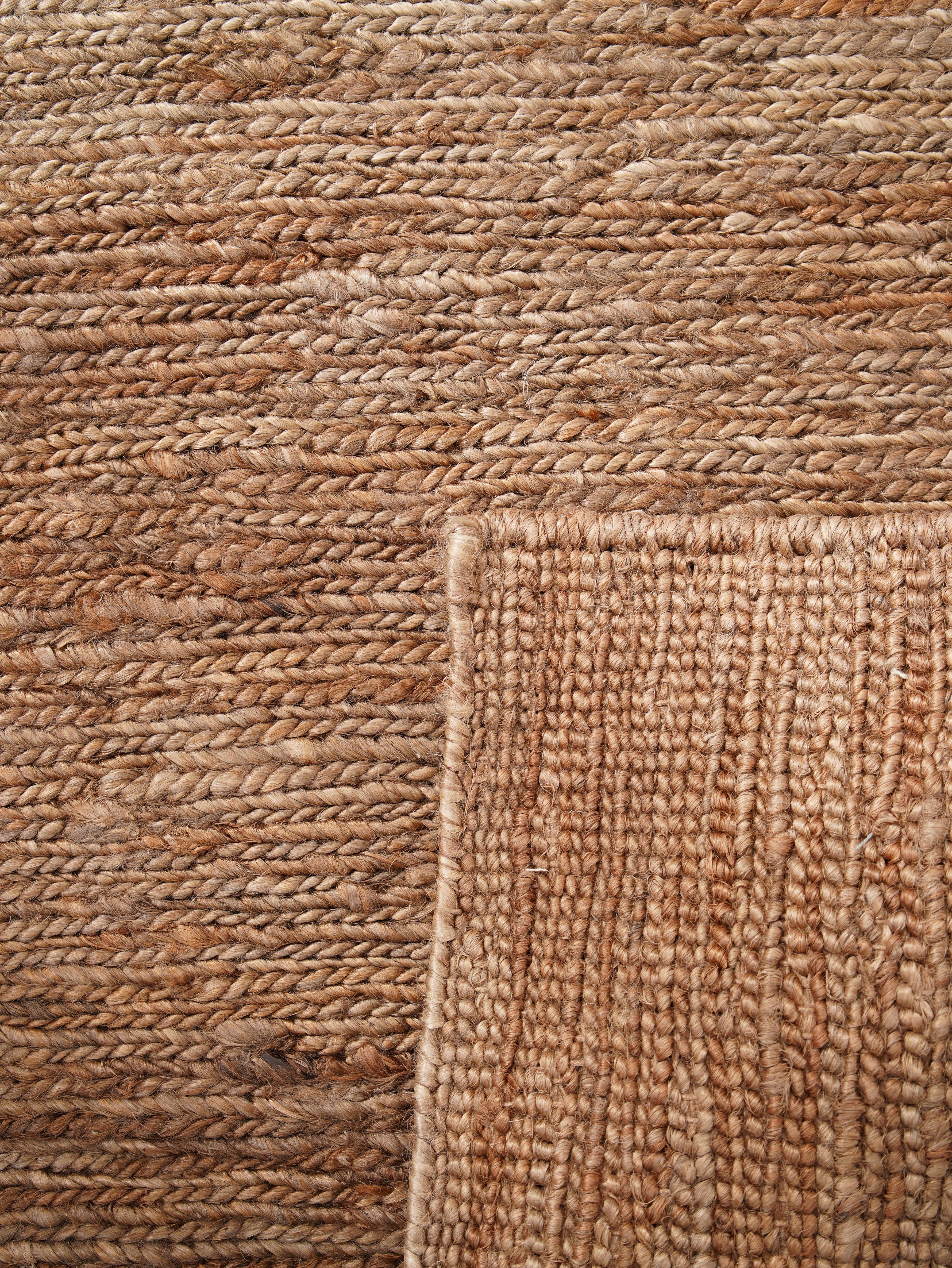 Light Brown Hand Knotted Sumak Jute Rug