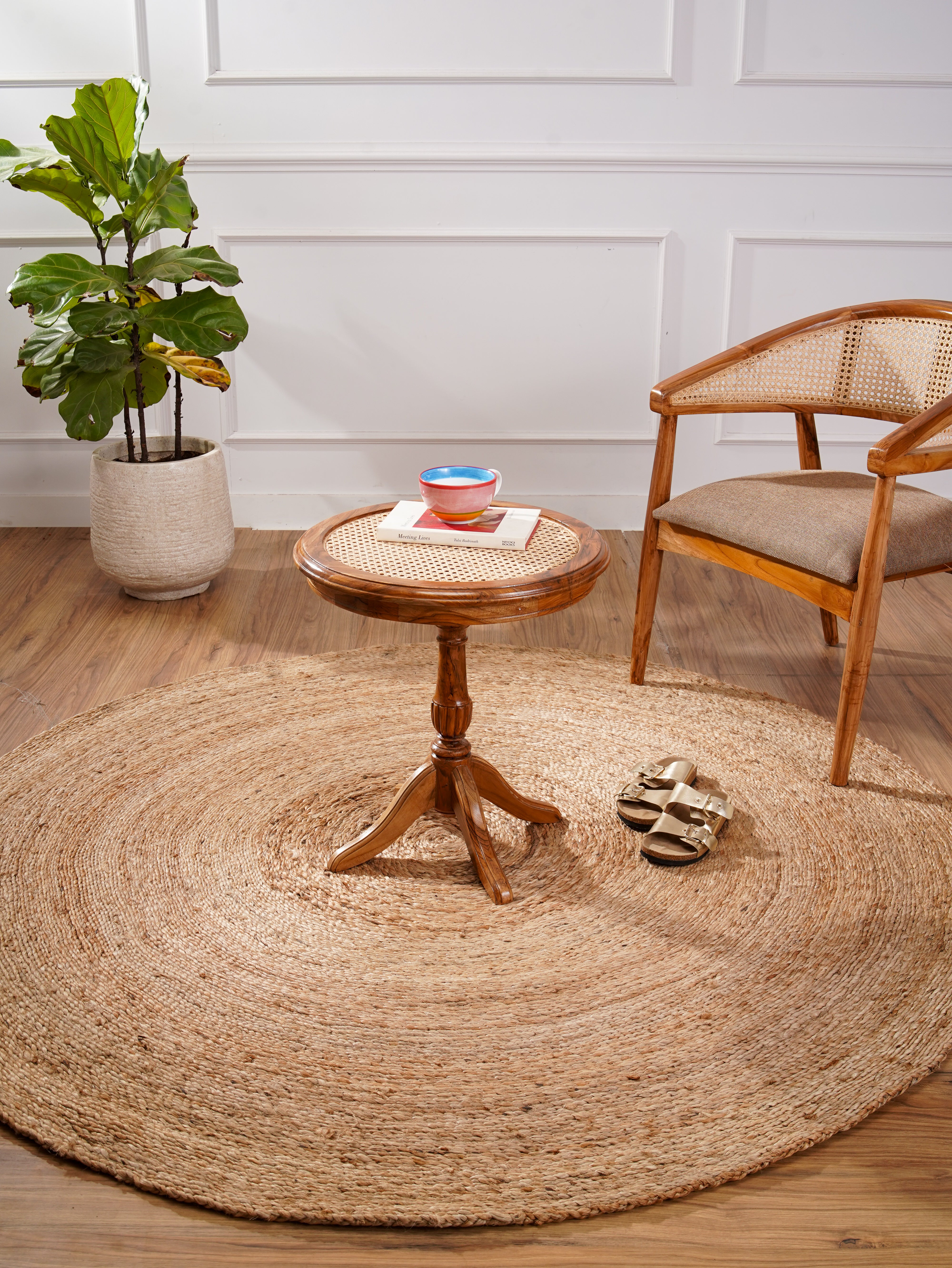 Pyramid Hand Woven Washable Jute Rug