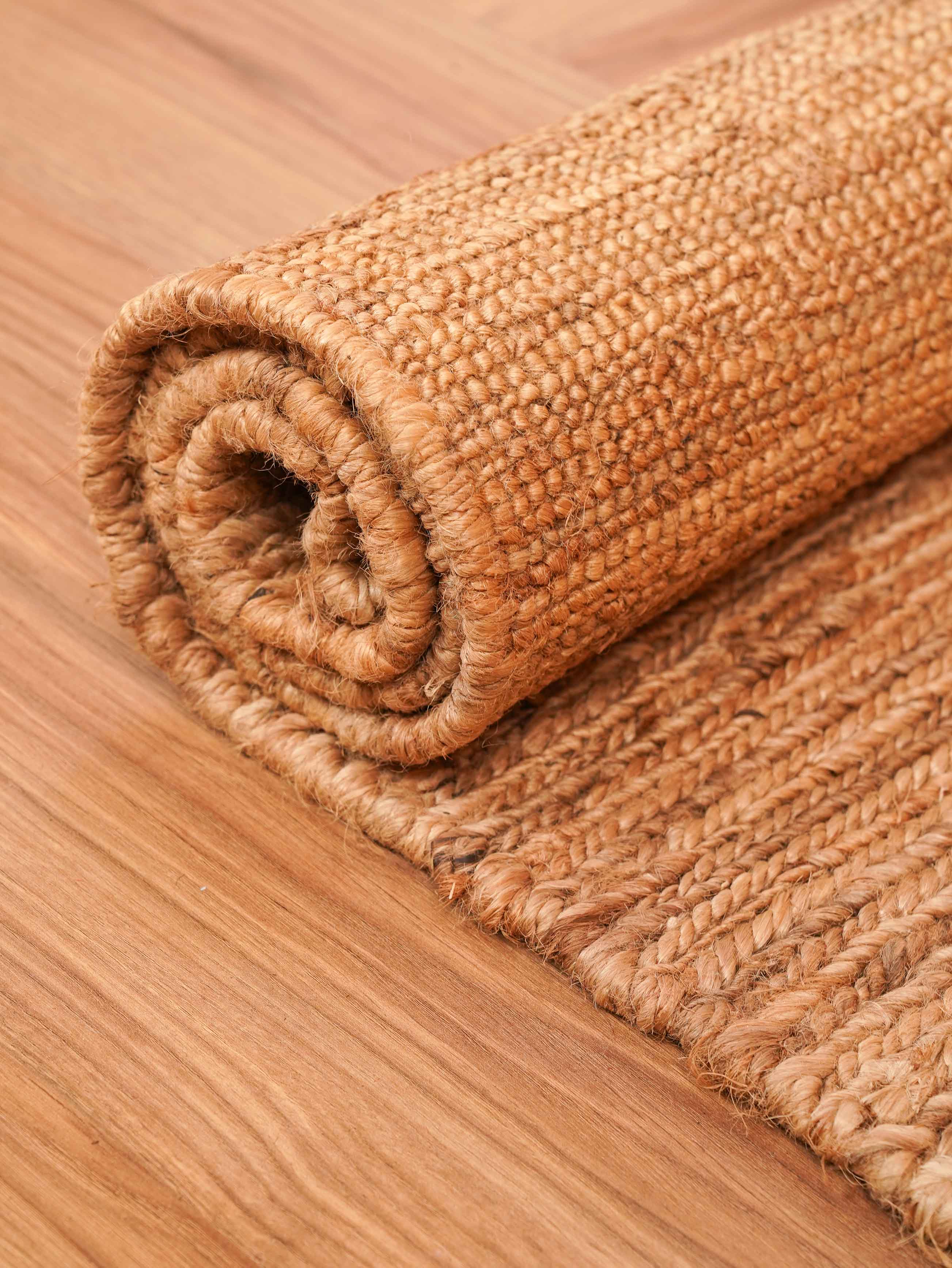 Rustic Radiance Hand Woven Jute Rug