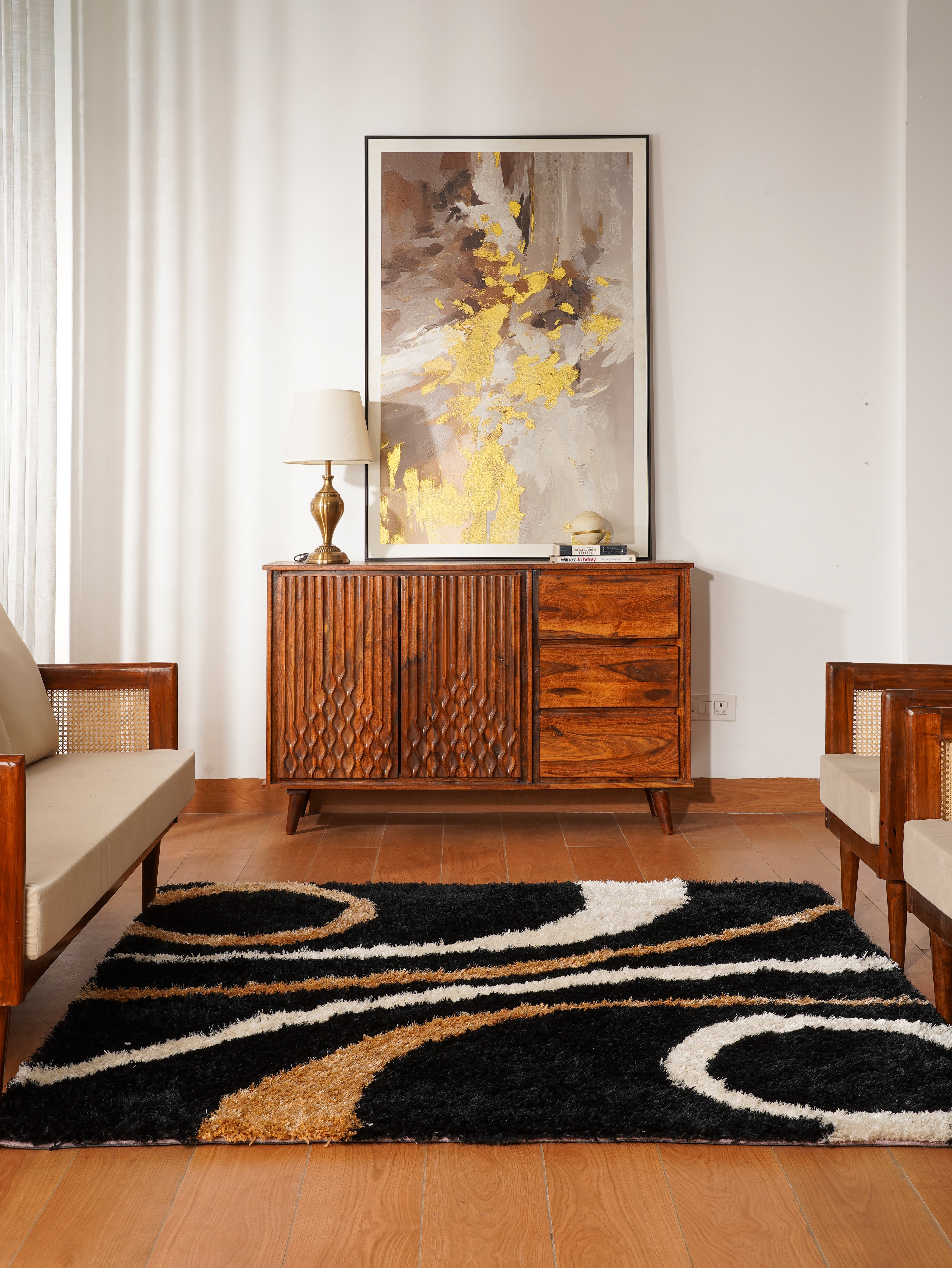 Girik Hand Tufted Shag Rug
