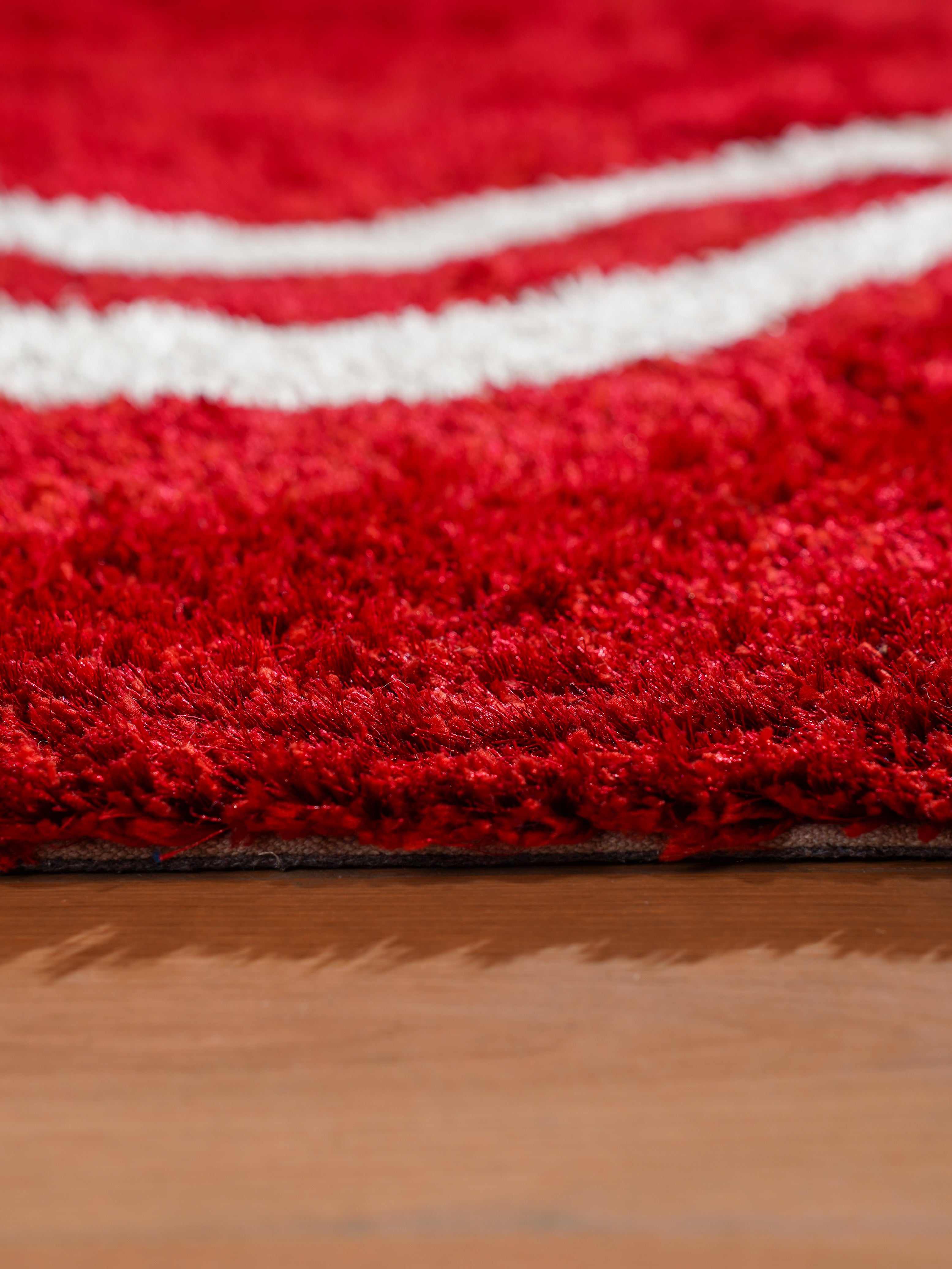 Scarlet Wave Hand Tufted Shag Rug