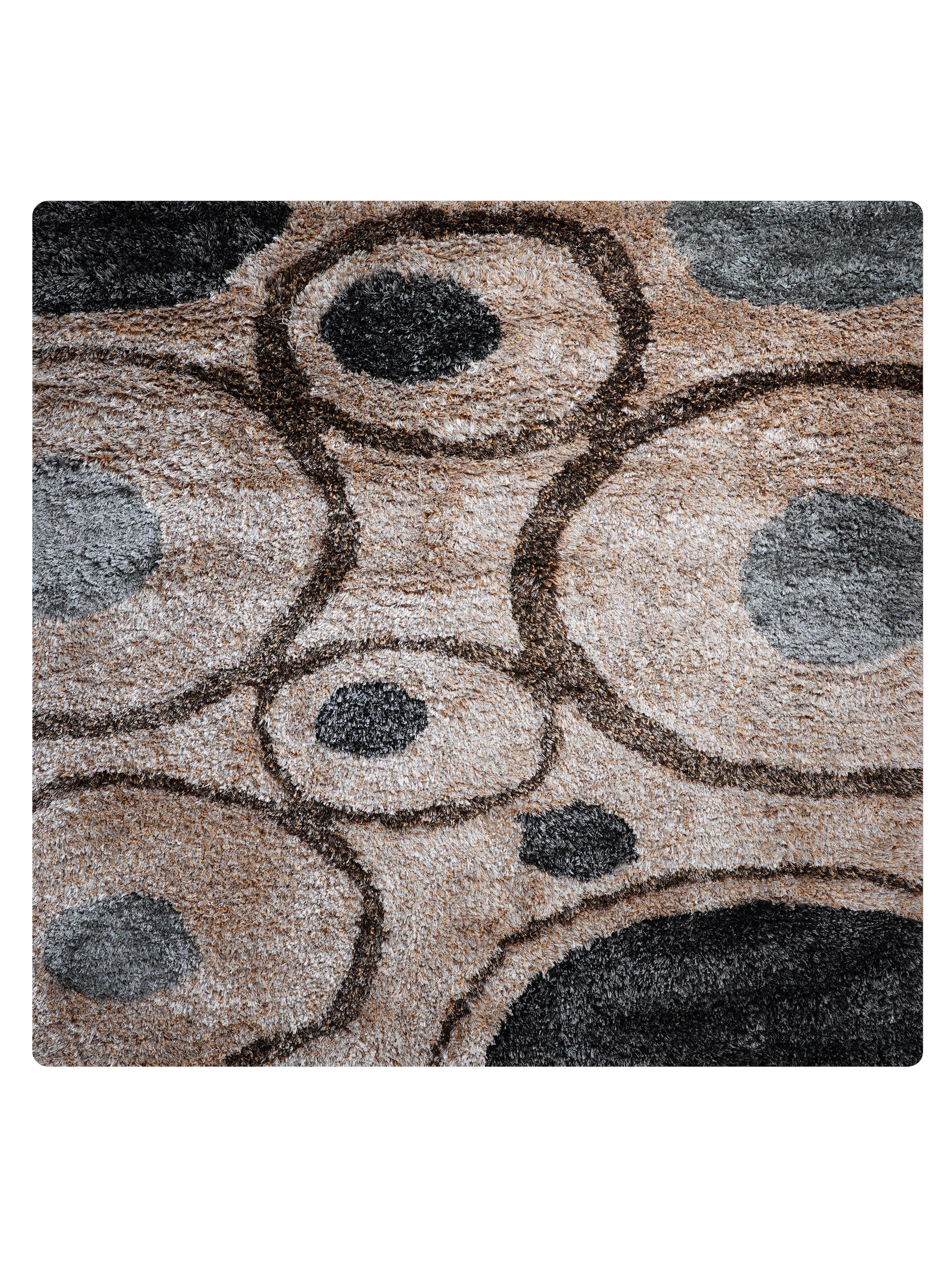 Harit Hand Tufted Shag Polyester Area Rug