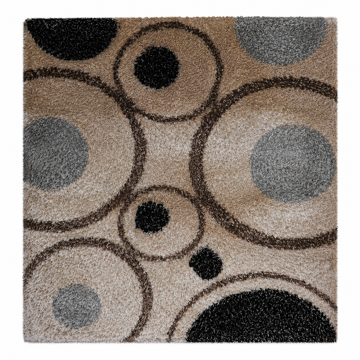 Harit Hand Tufted Shag Polyester Area Rug