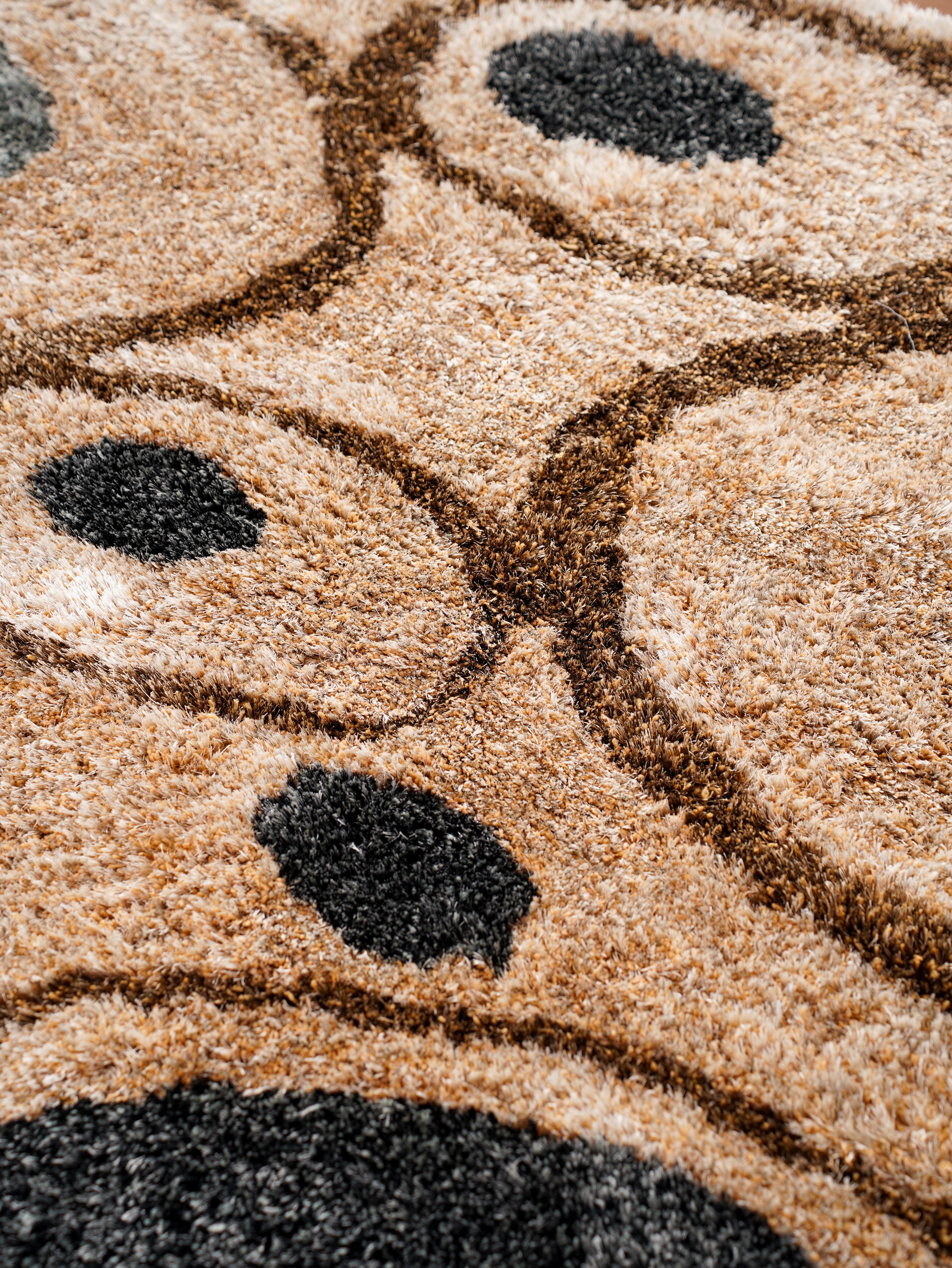Harit Hand Tufted Shag Polyester Area Rug