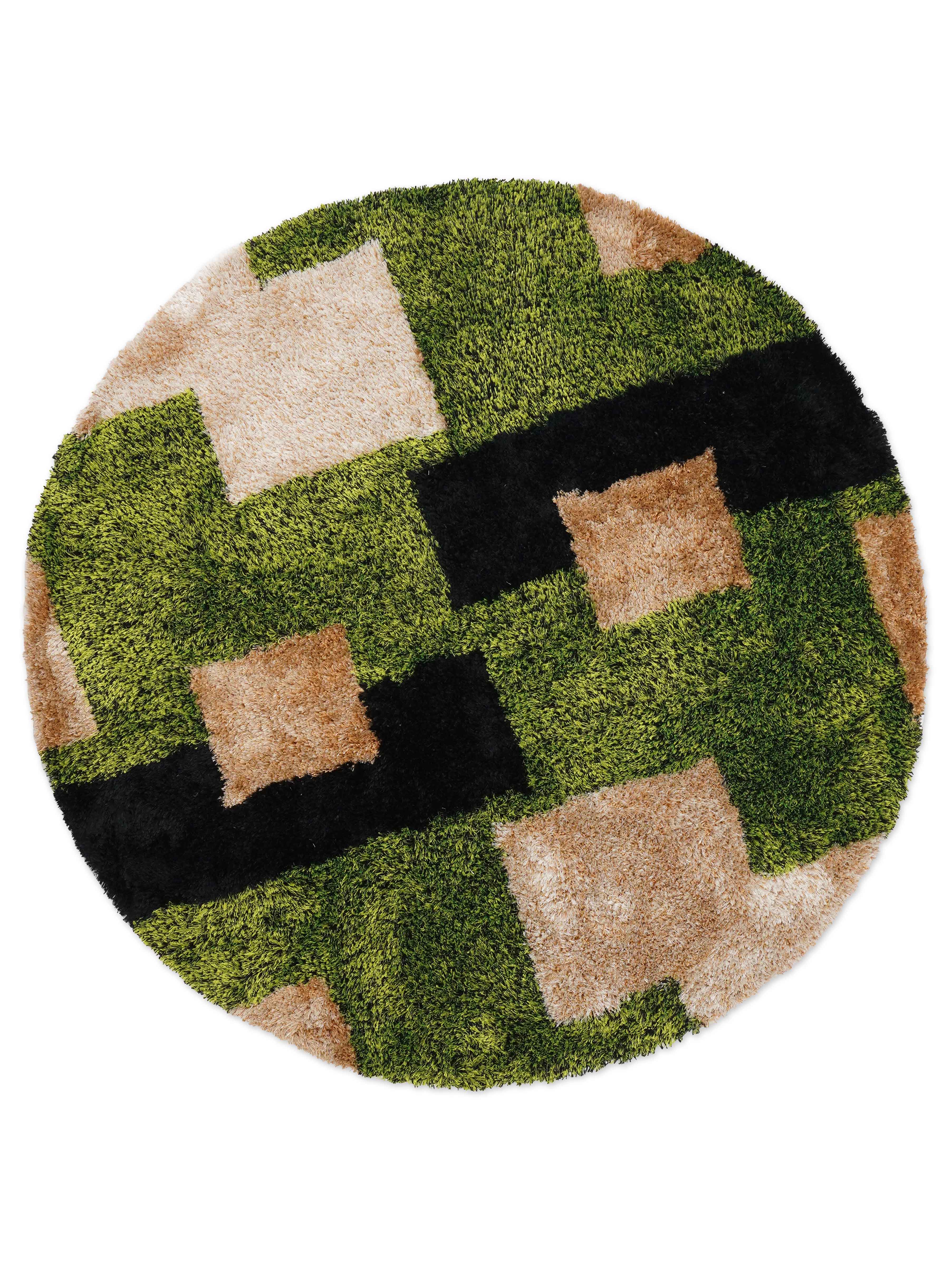 Pixel Maze Hand Tufted Shag Rug