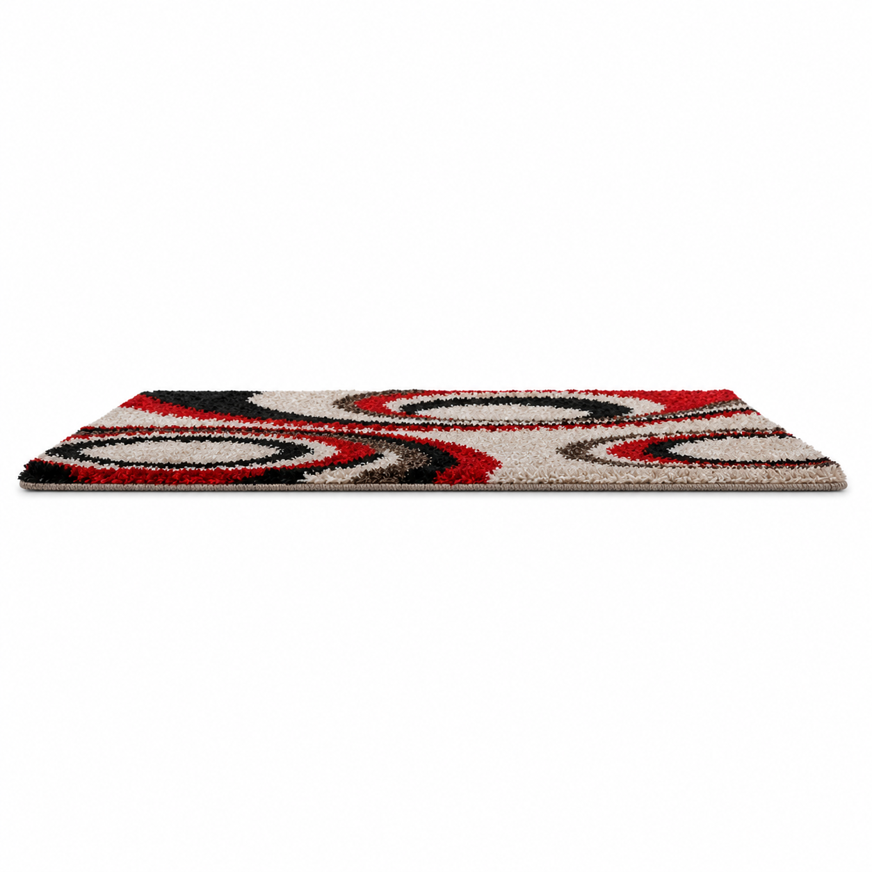 Swirl Hand Tufted Shag Polyester Rug
