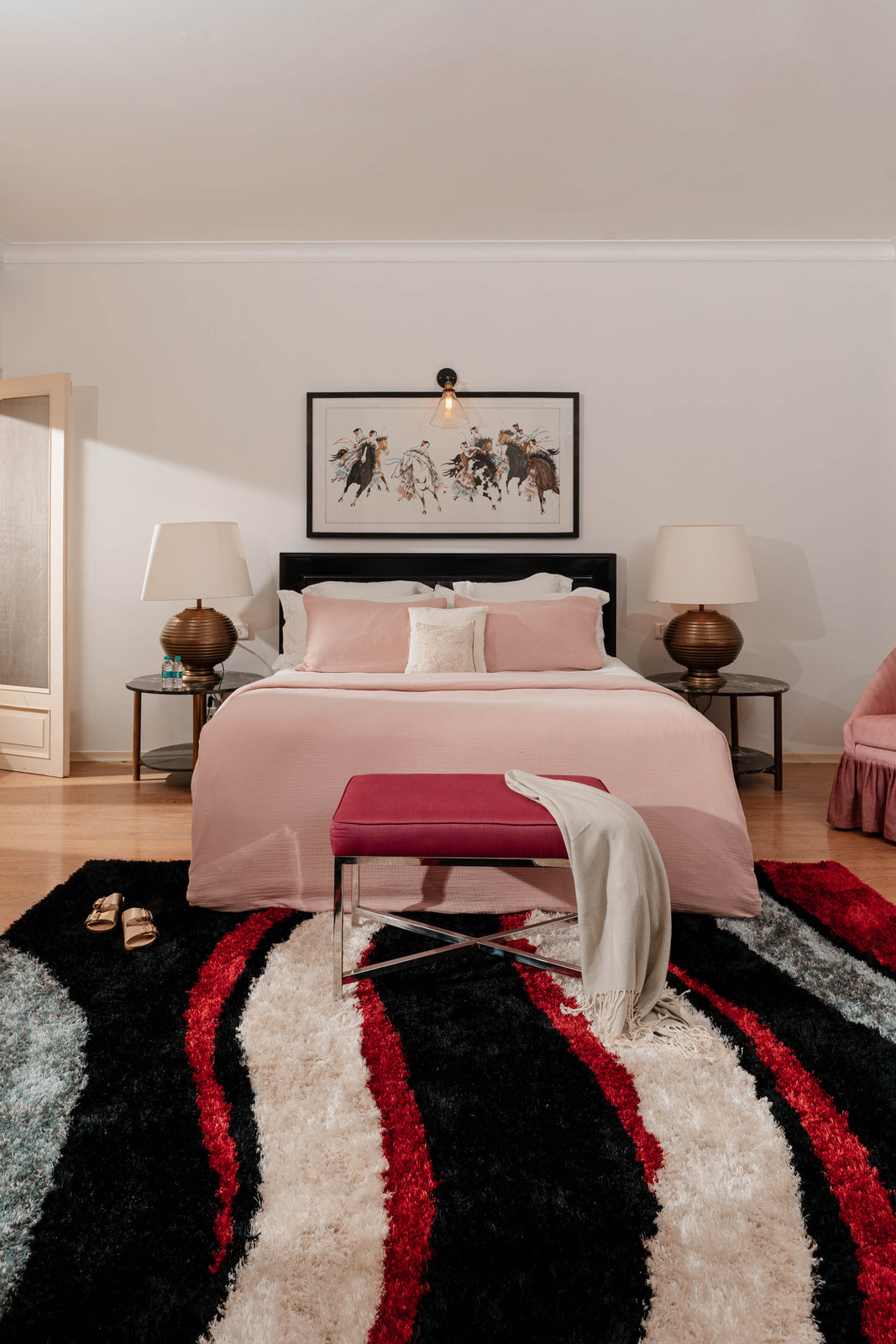 Moden Polyester Hand Tufted Shag Rug