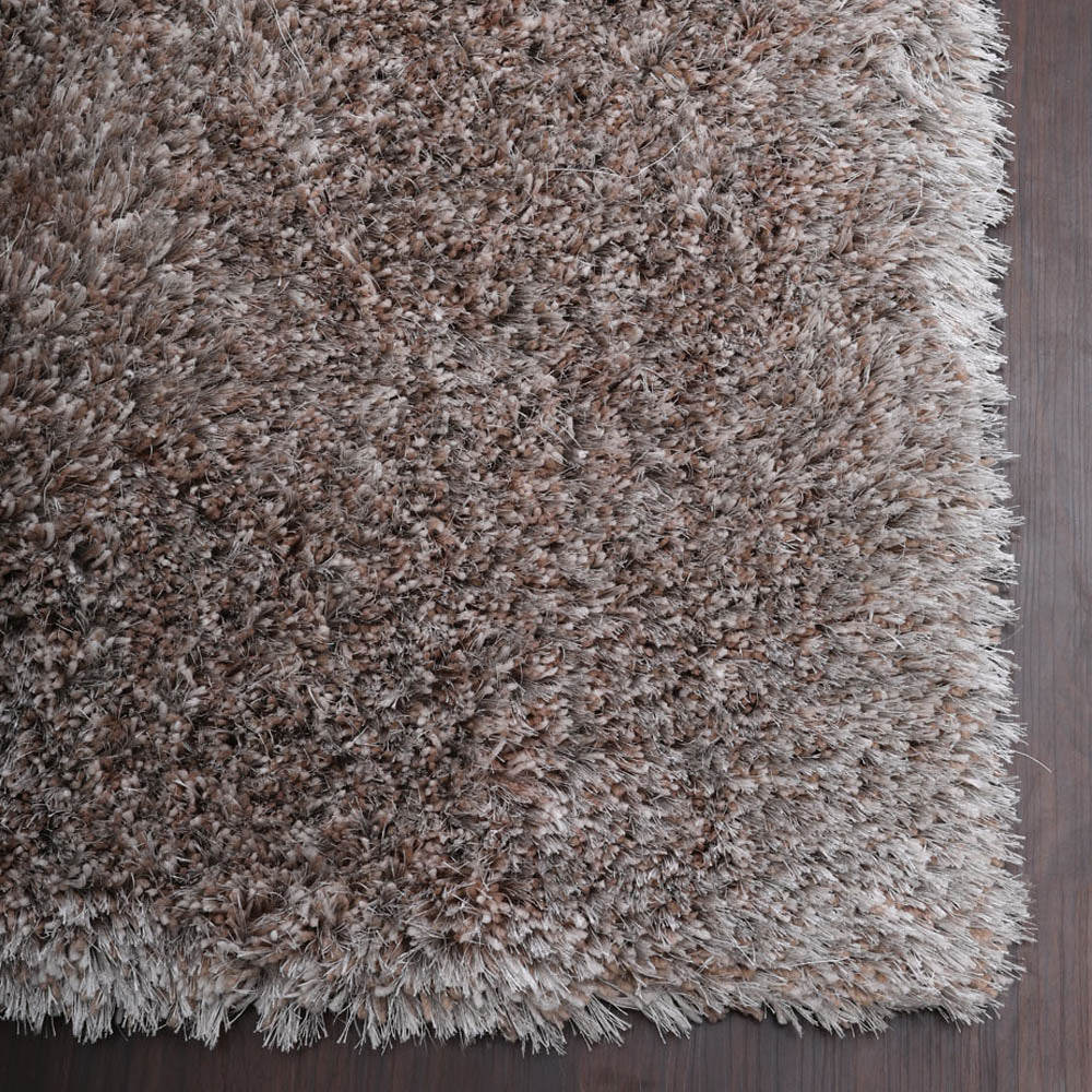 Silver Hand Tufted Shag Rug