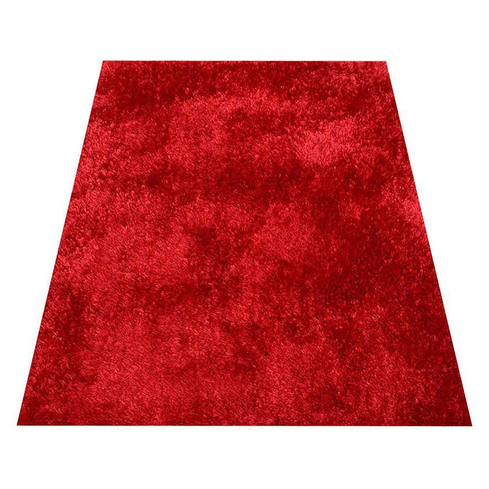 Laal Shag Polyester Area Rug