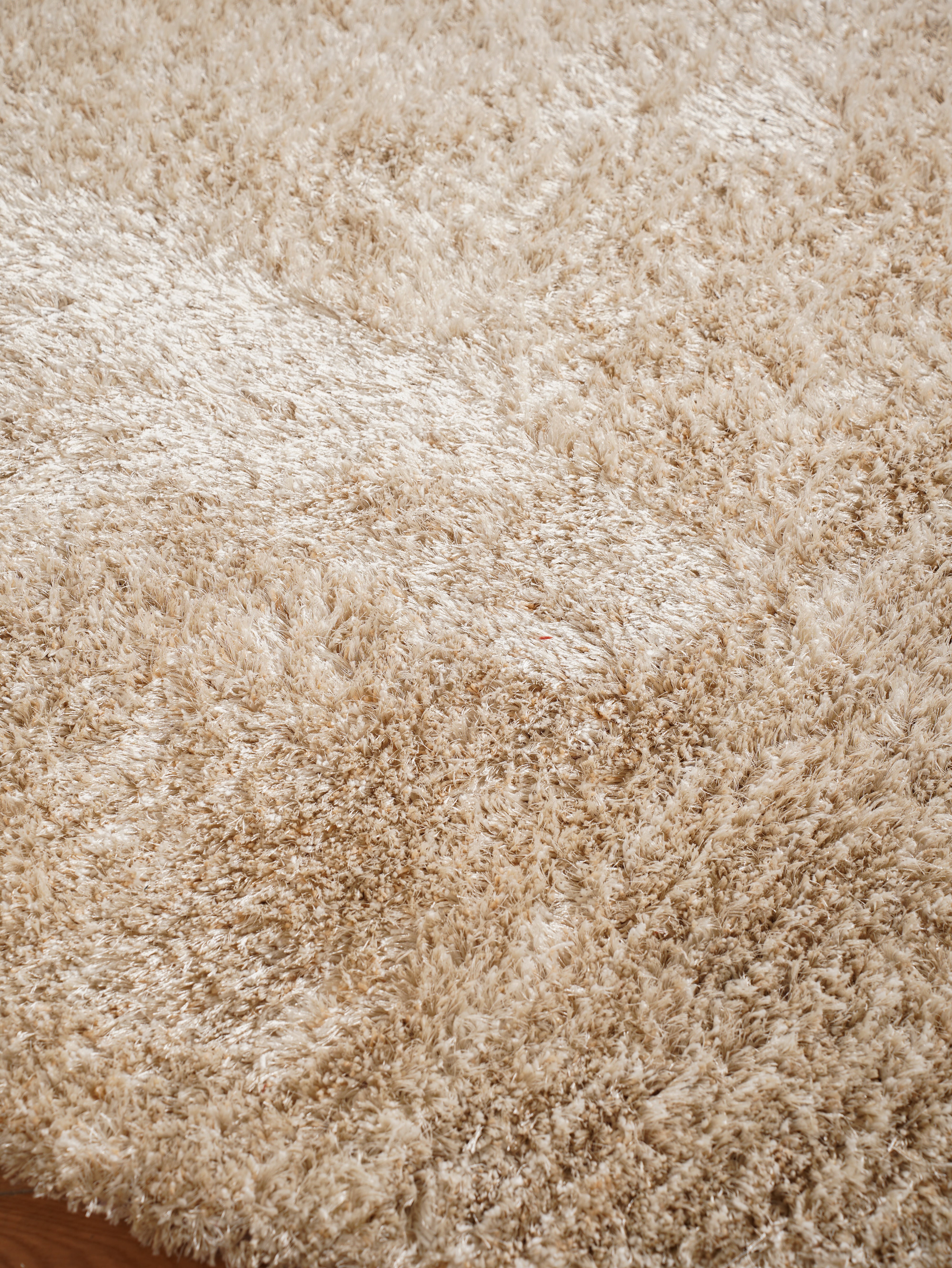 Ivory Hand Tufted Shag Rug