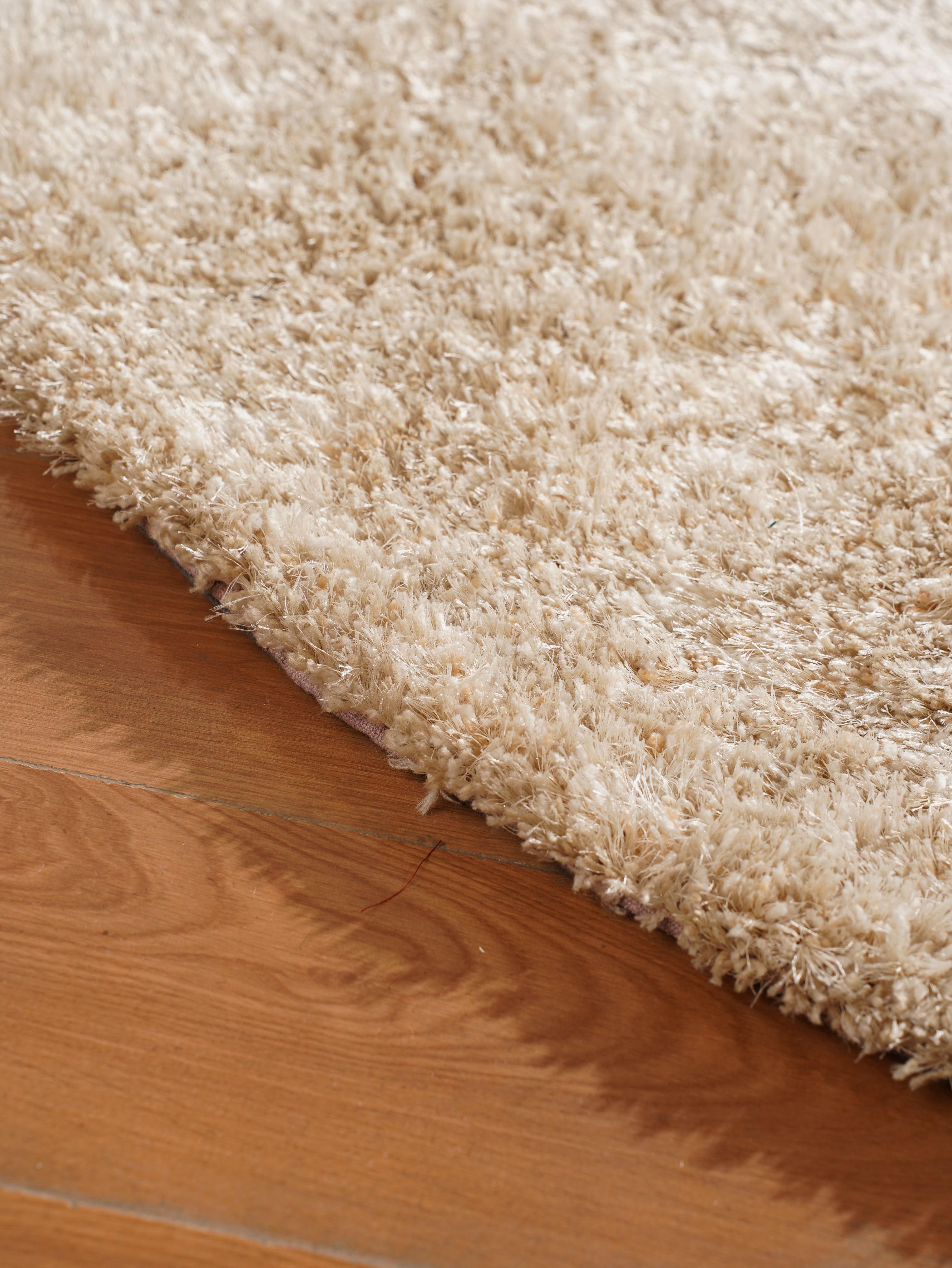 Ivory Hand Tufted Shag Rug
