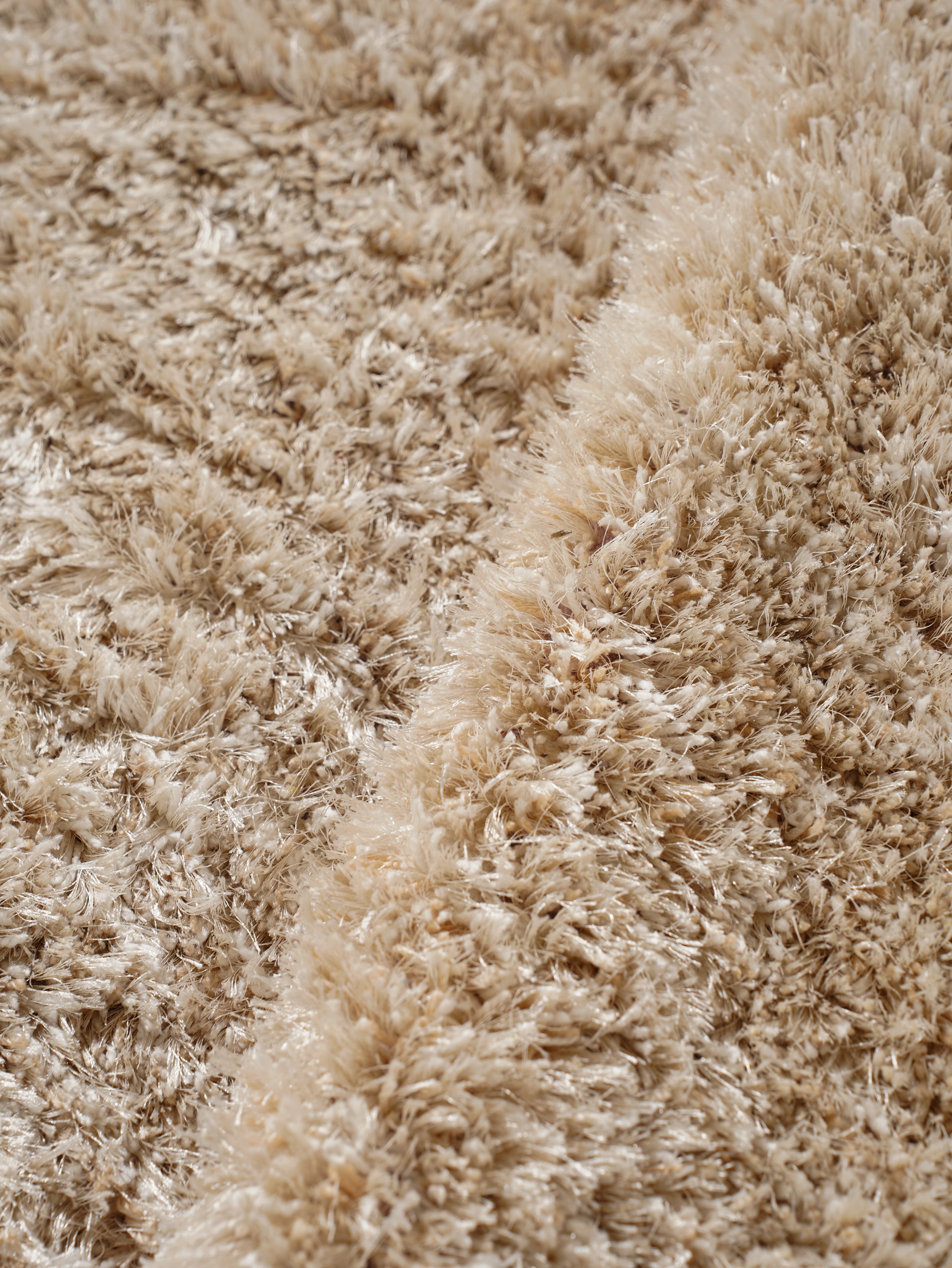 Ivory Hand Tufted Shag Rug
