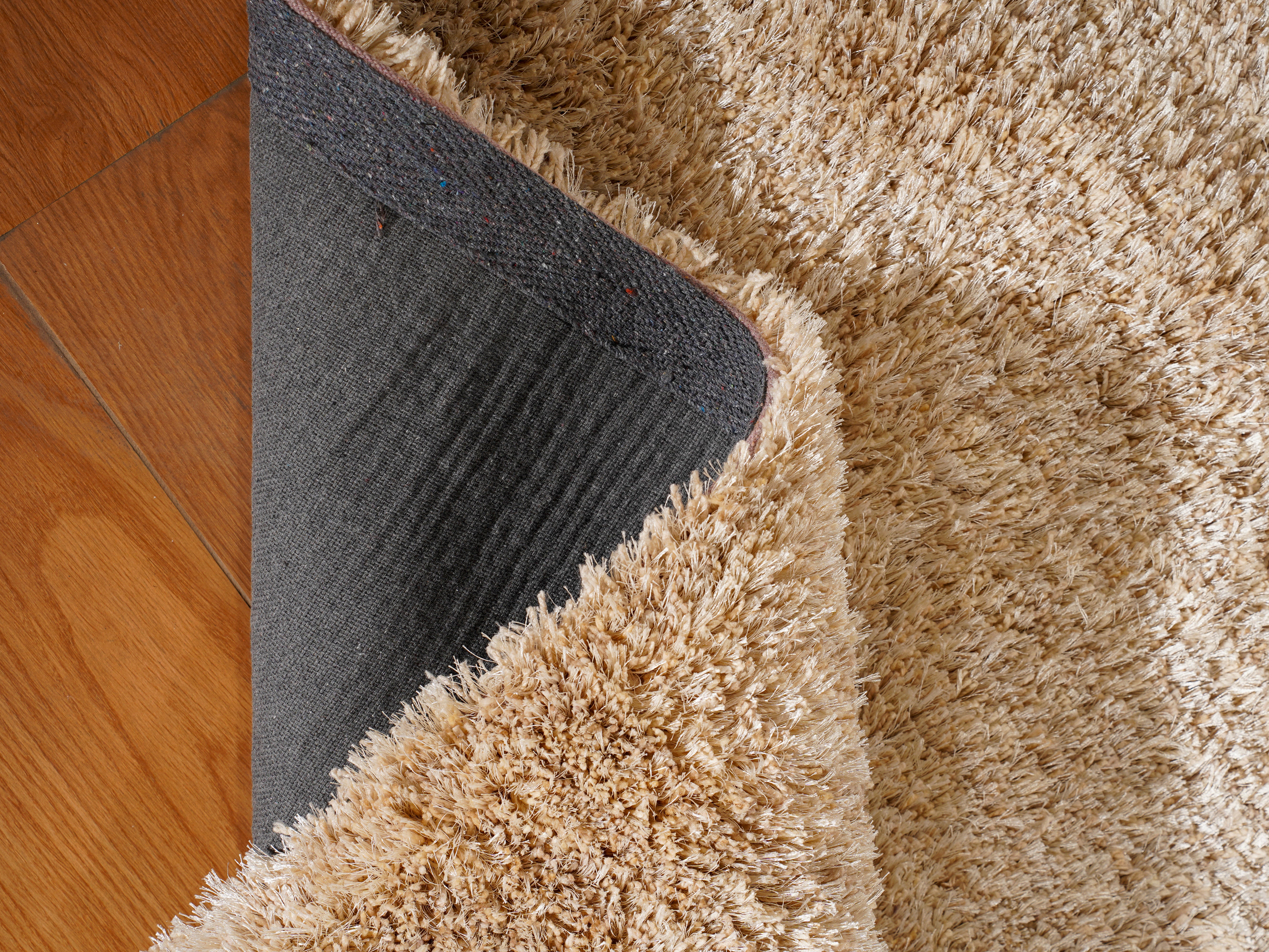 Ivory Hand Tufted Shag Rug