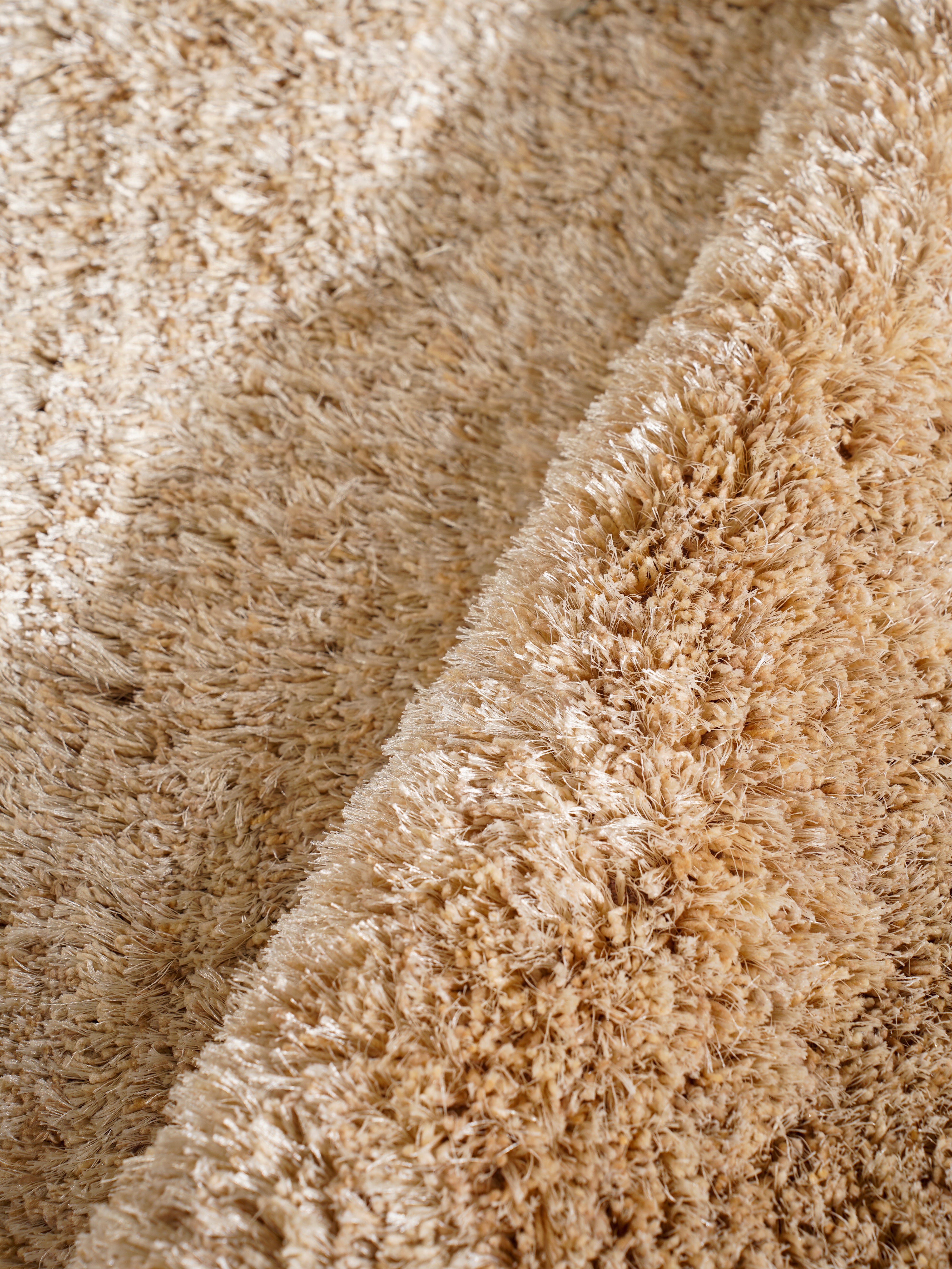 Ivory Hand Tufted Shag Rug