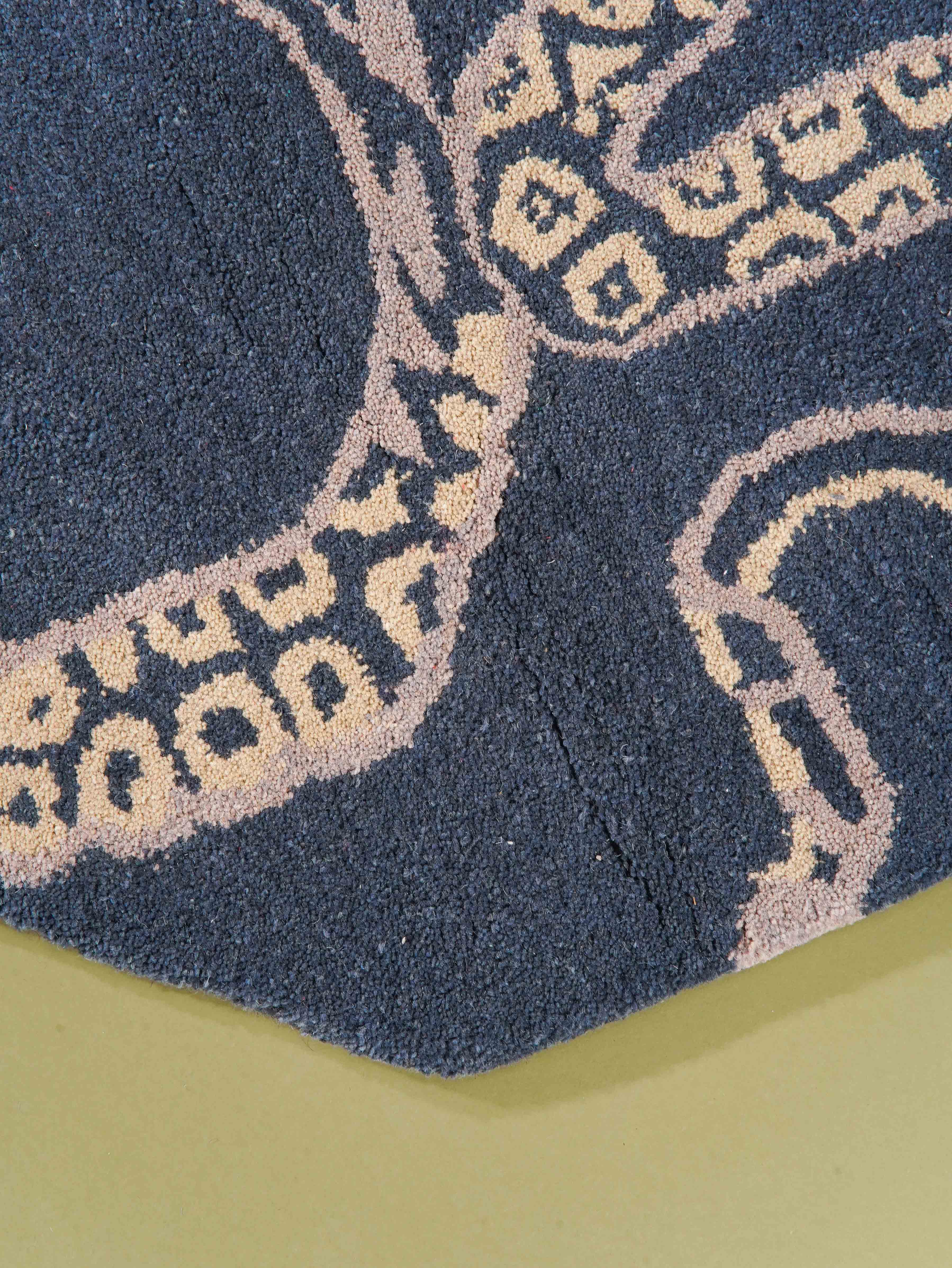 Octopus Hand Tufted Wool Ractangle Area Rug