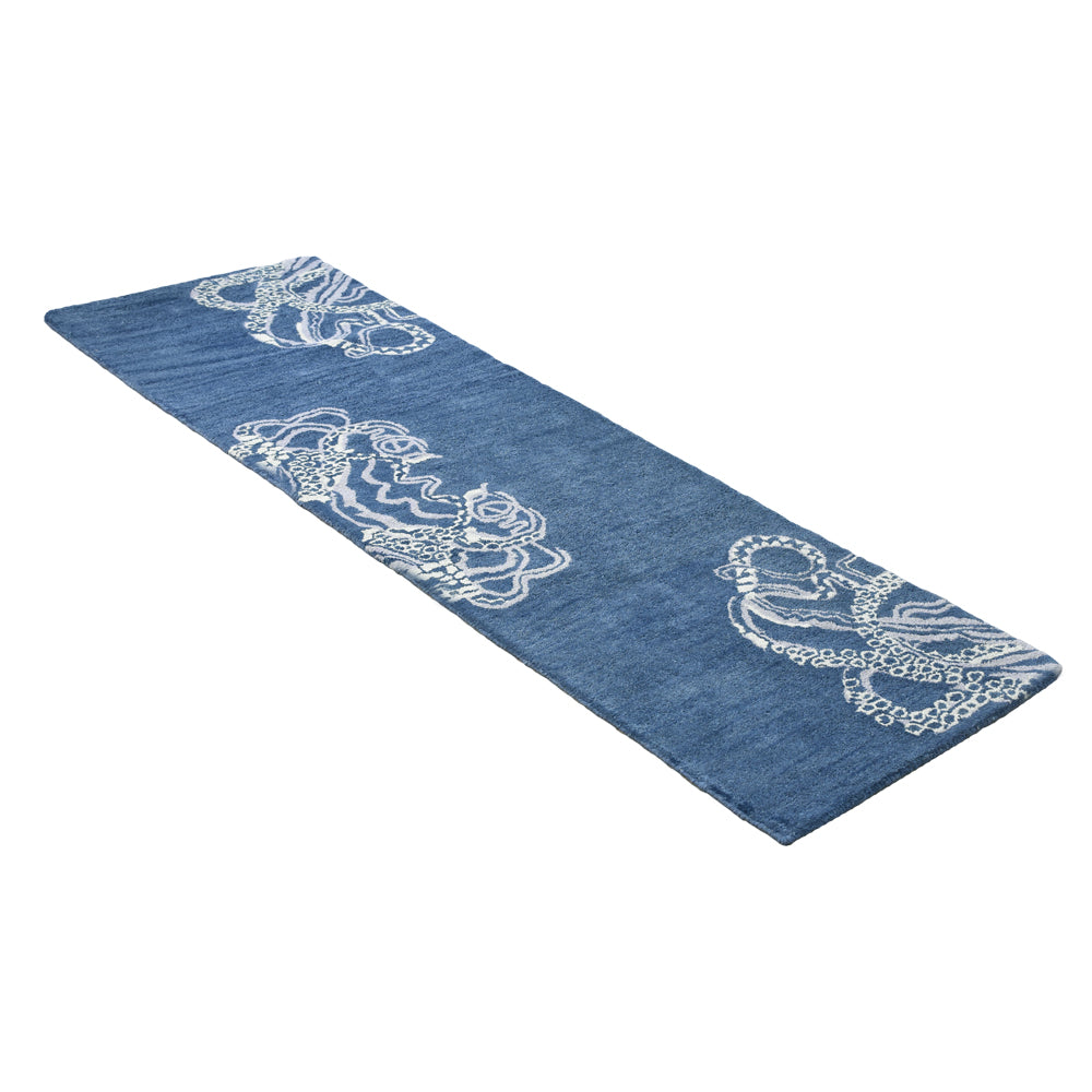 Octopus Hand Tufted Wool Ractangle Area Rug